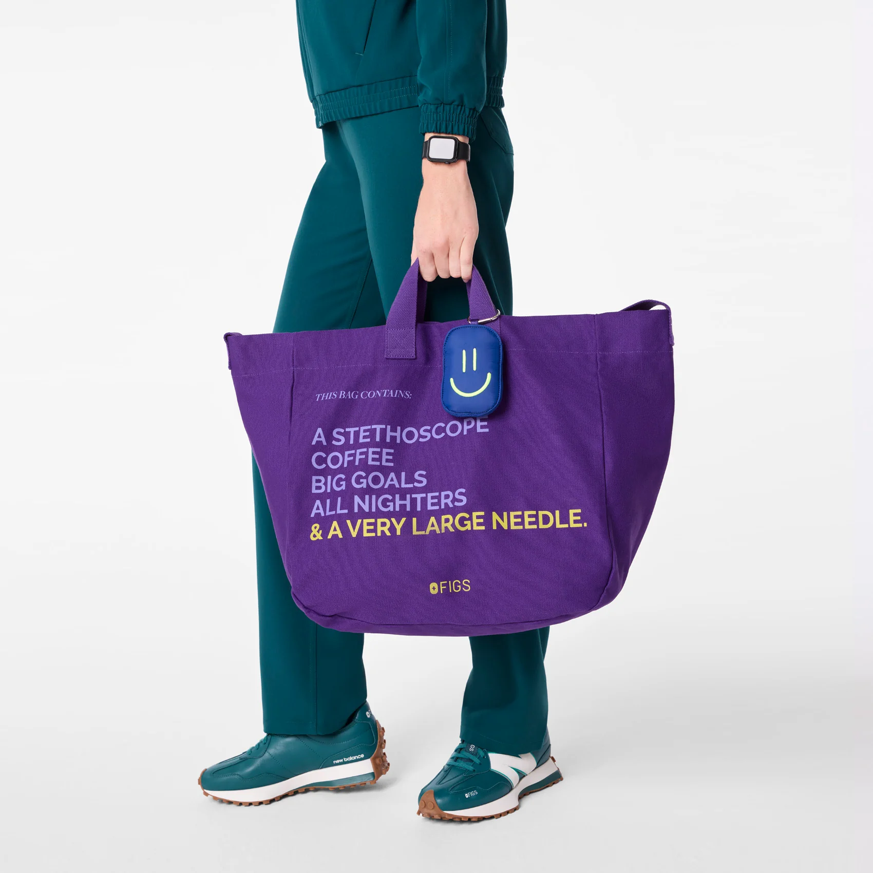 Purple Pulse Smile Bag Charm - Image 3