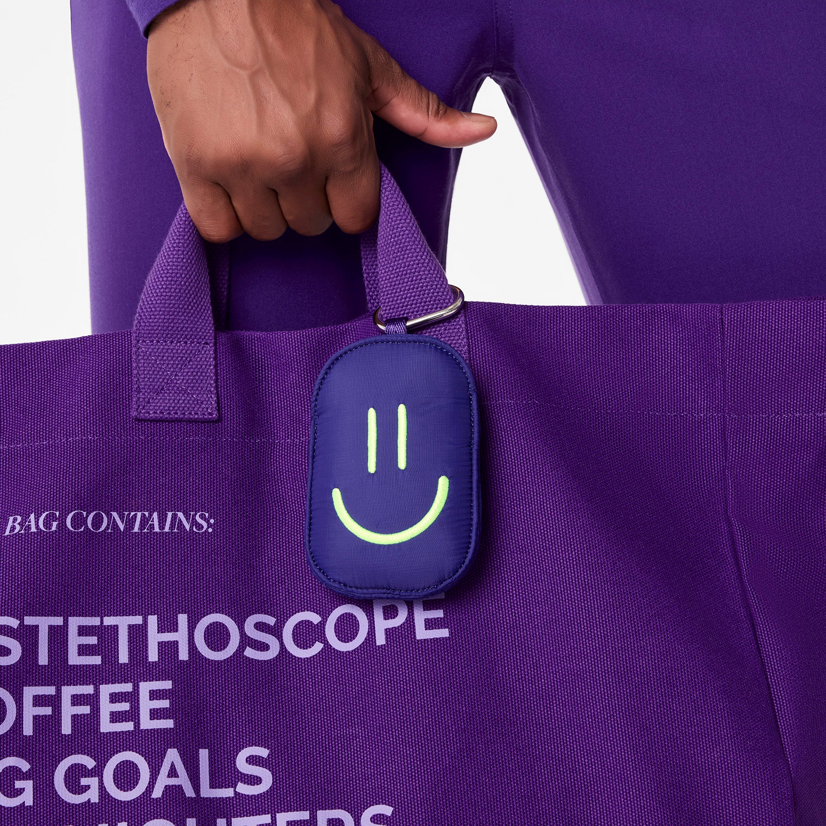 Purple Pulse Smile Bag Charm - Image 5