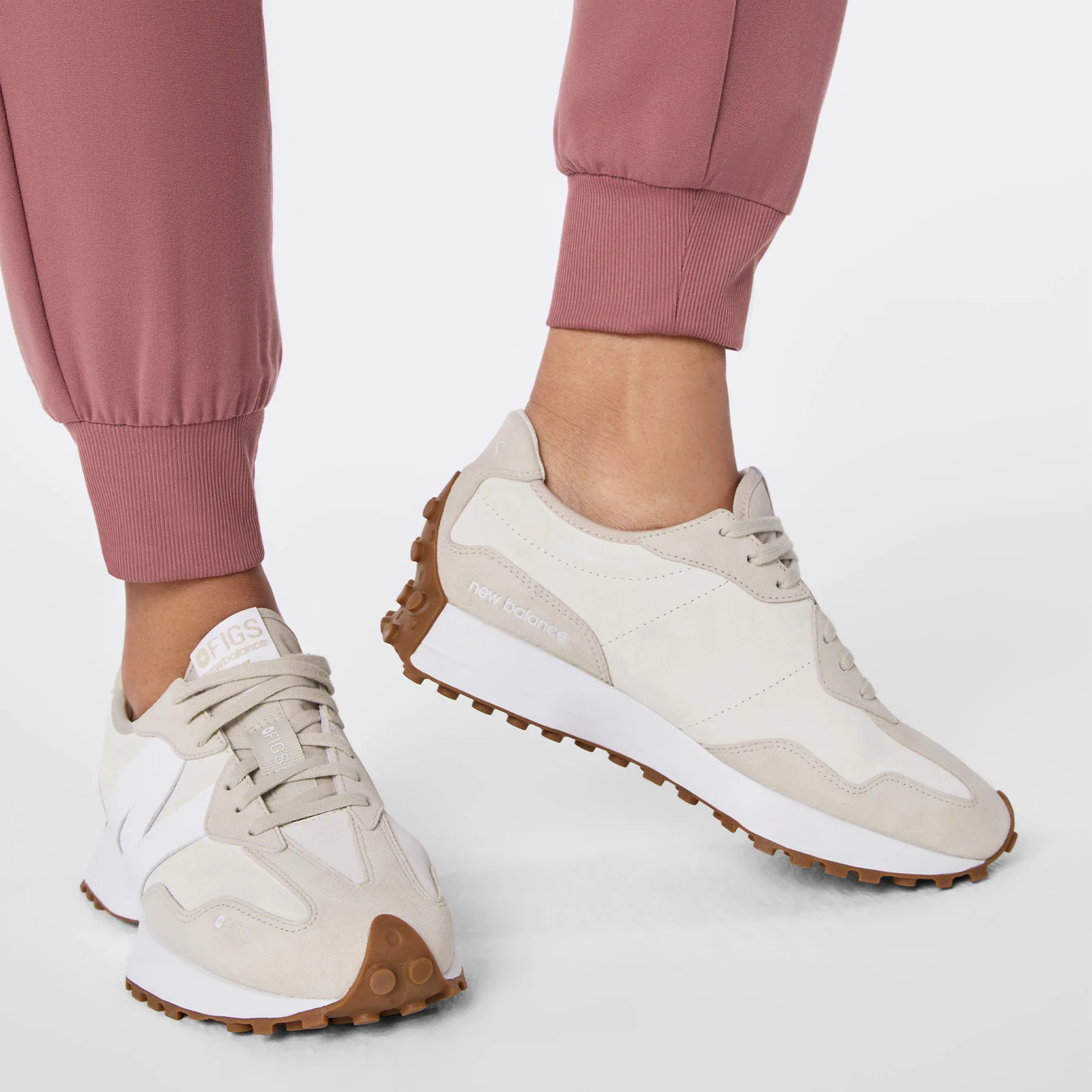 unisex Cream FIGS | New Balance 327 - Image 6