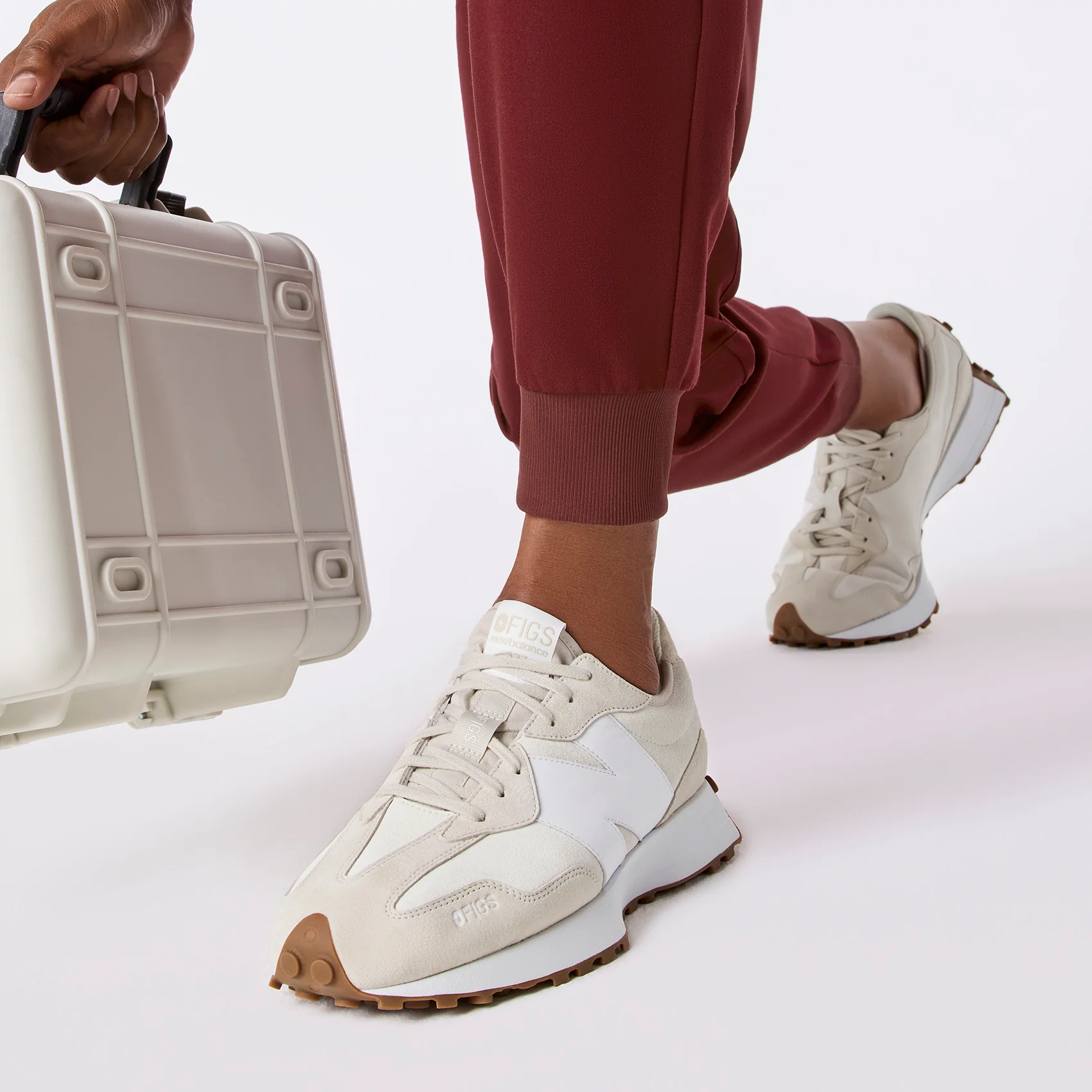 unisex Cream FIGS | New Balance 327 - Image 8