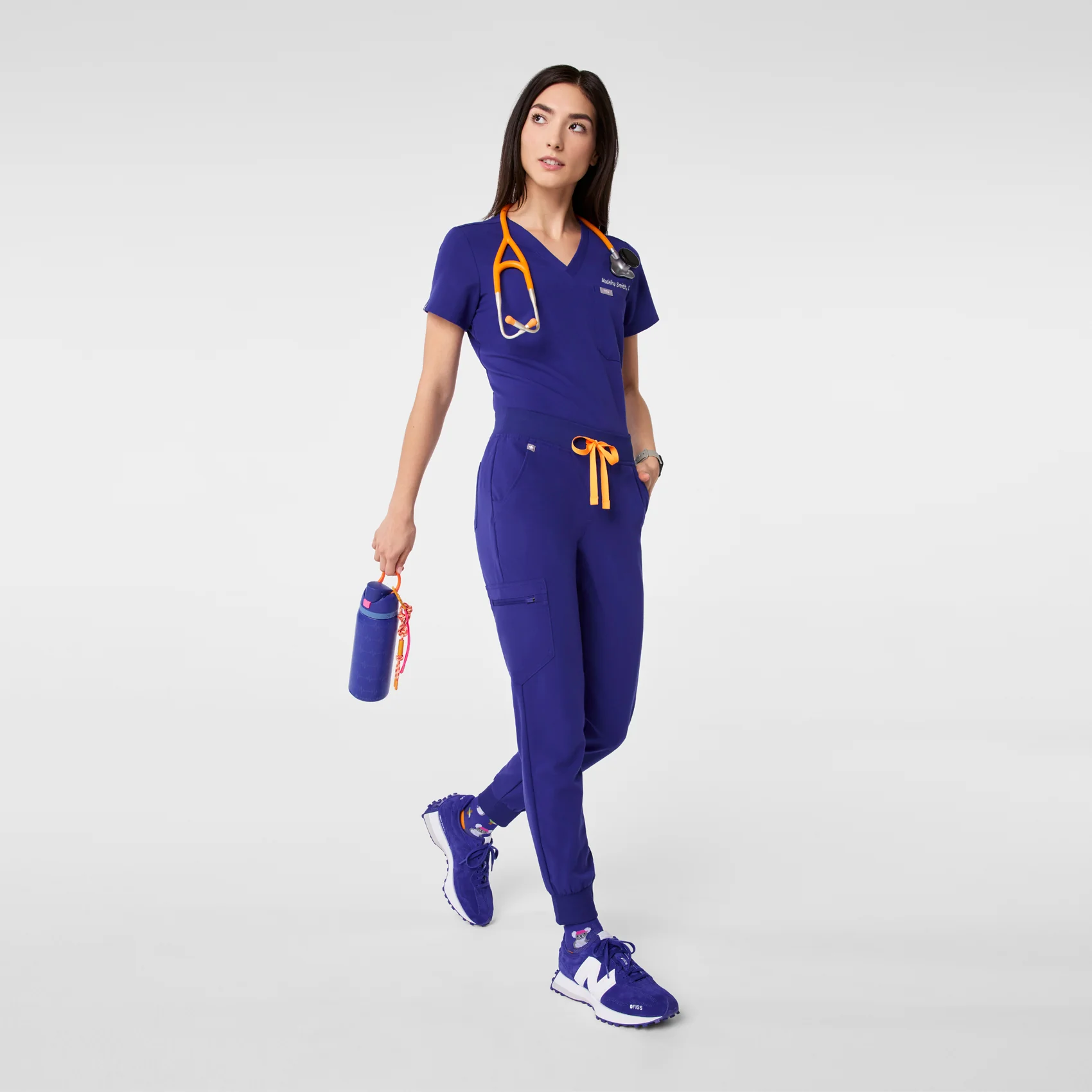 unisex Deep Royal Blue FIGS | New Balance 327 - Image 6