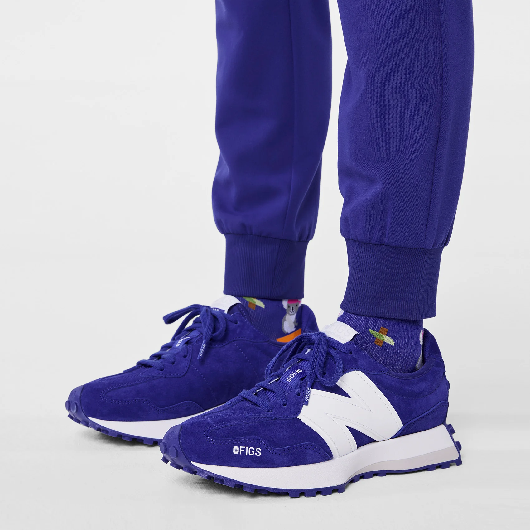 unisex Deep Royal Blue FIGS | New Balance 327 - Image 7