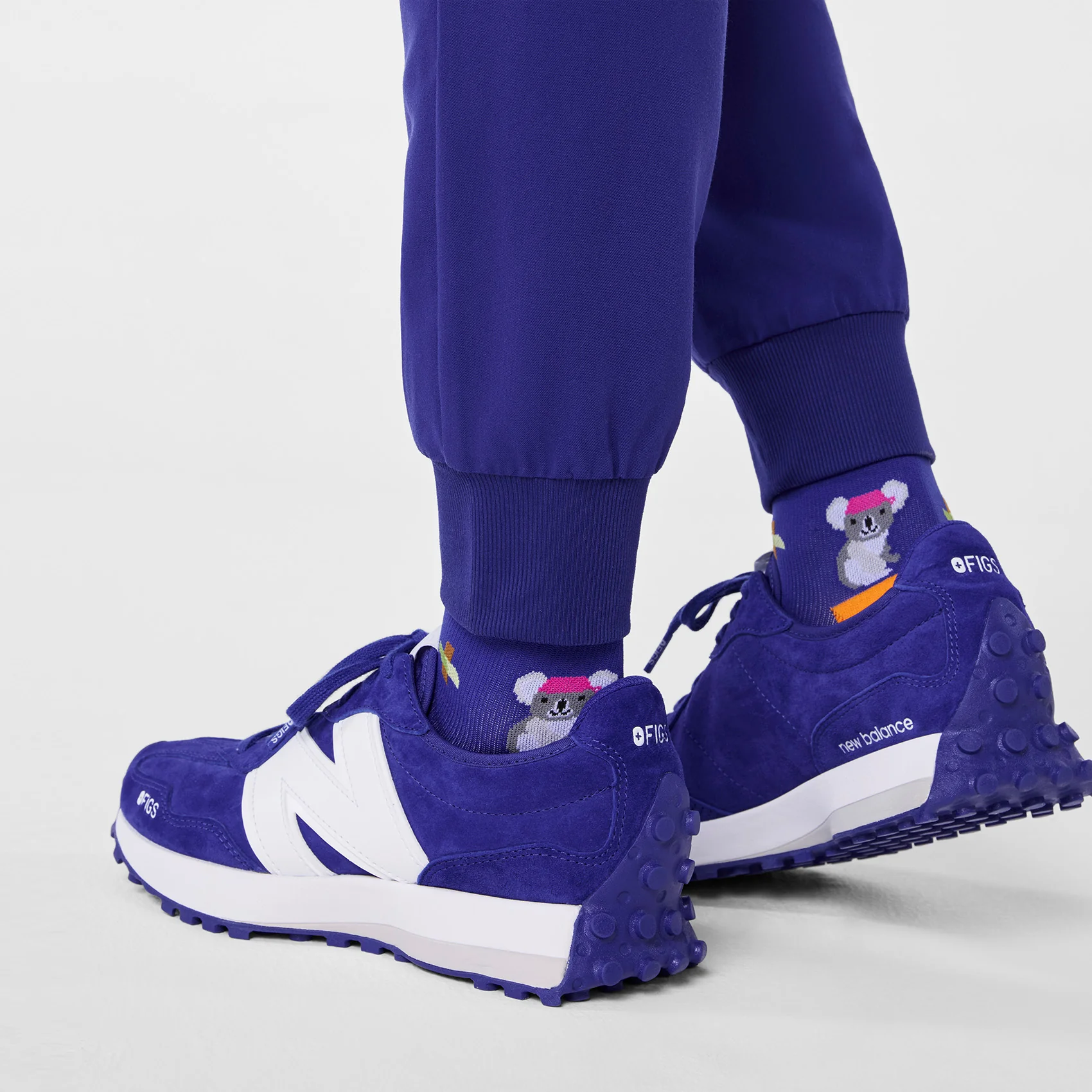 unisex Deep Royal Blue FIGS | New Balance 327 - Image 8