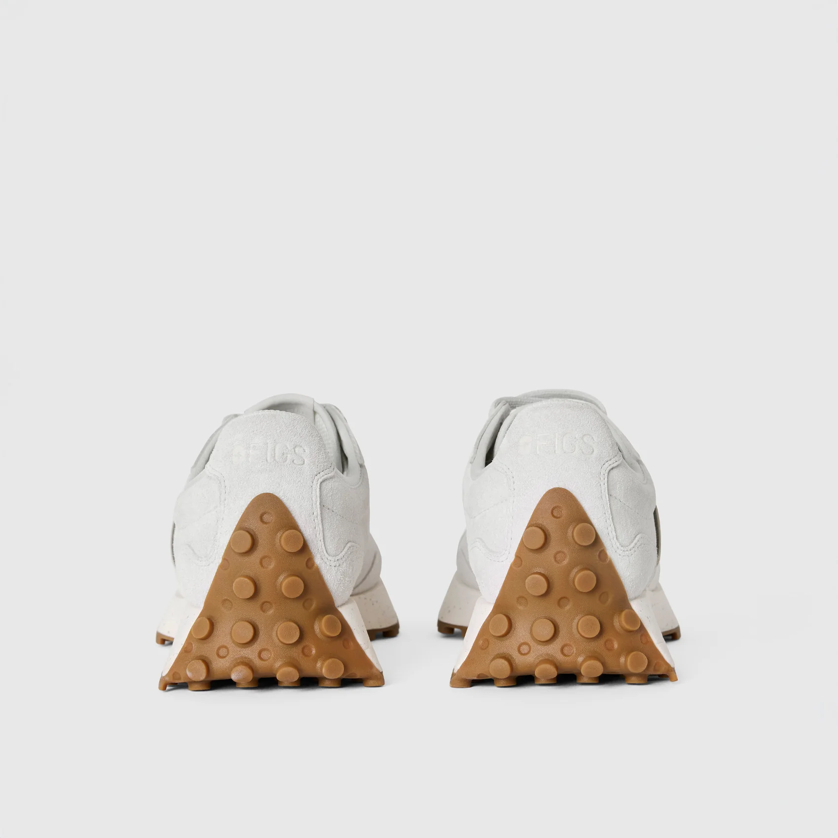 unisex Light Grey FIGS | New Balance 327 - Image 4