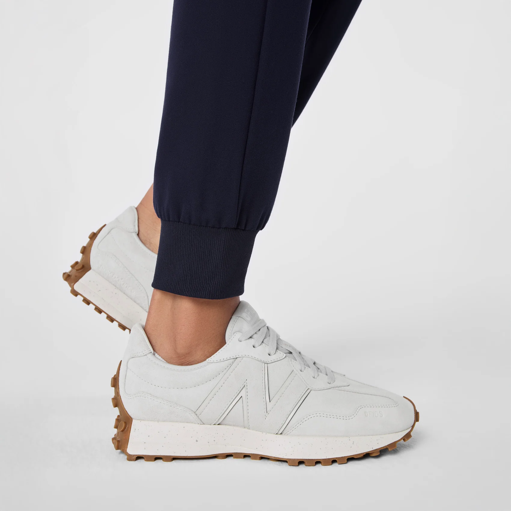 unisex Light Grey FIGS | New Balance 327 - Image 6