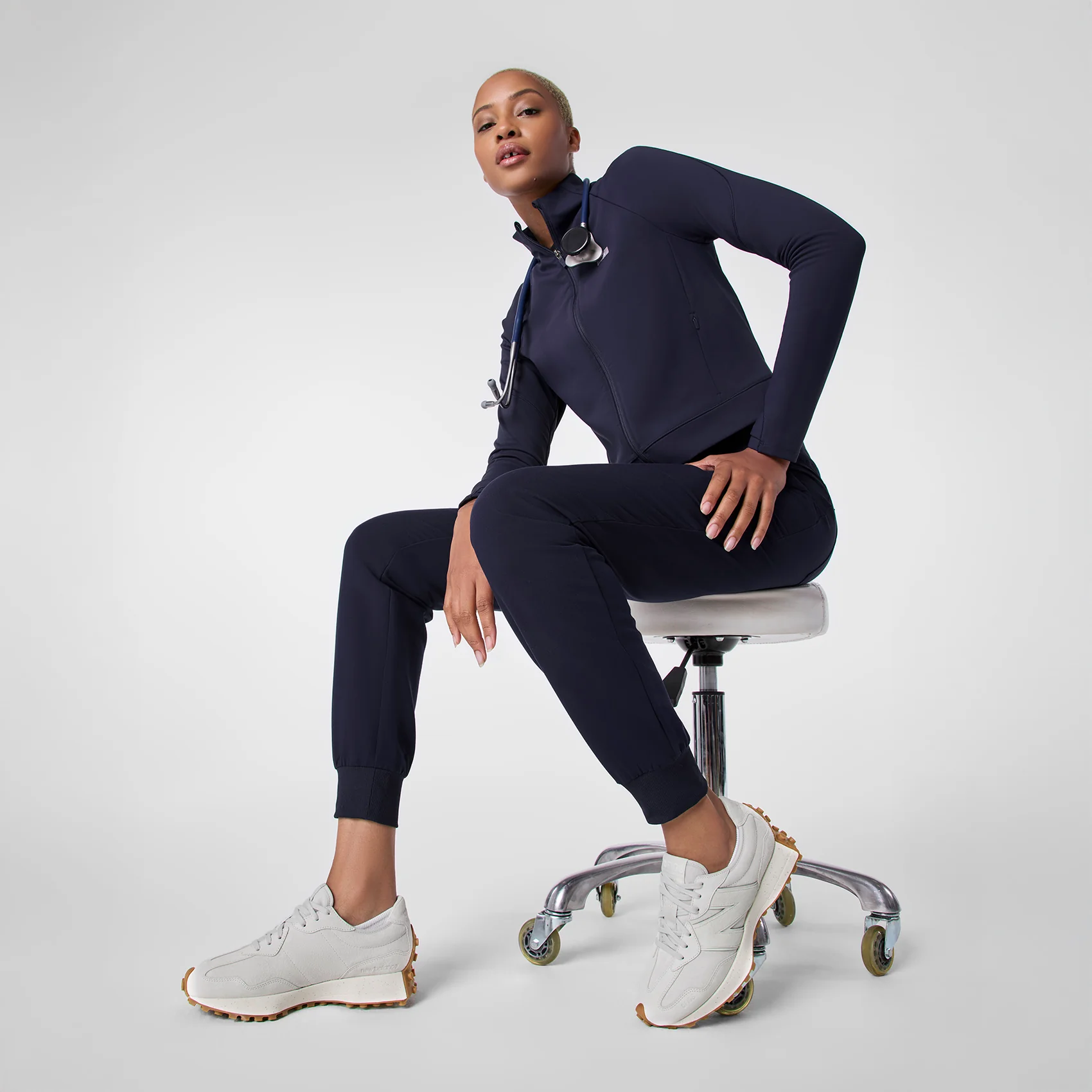 unisex Light Grey FIGS | New Balance 327 - Image 7