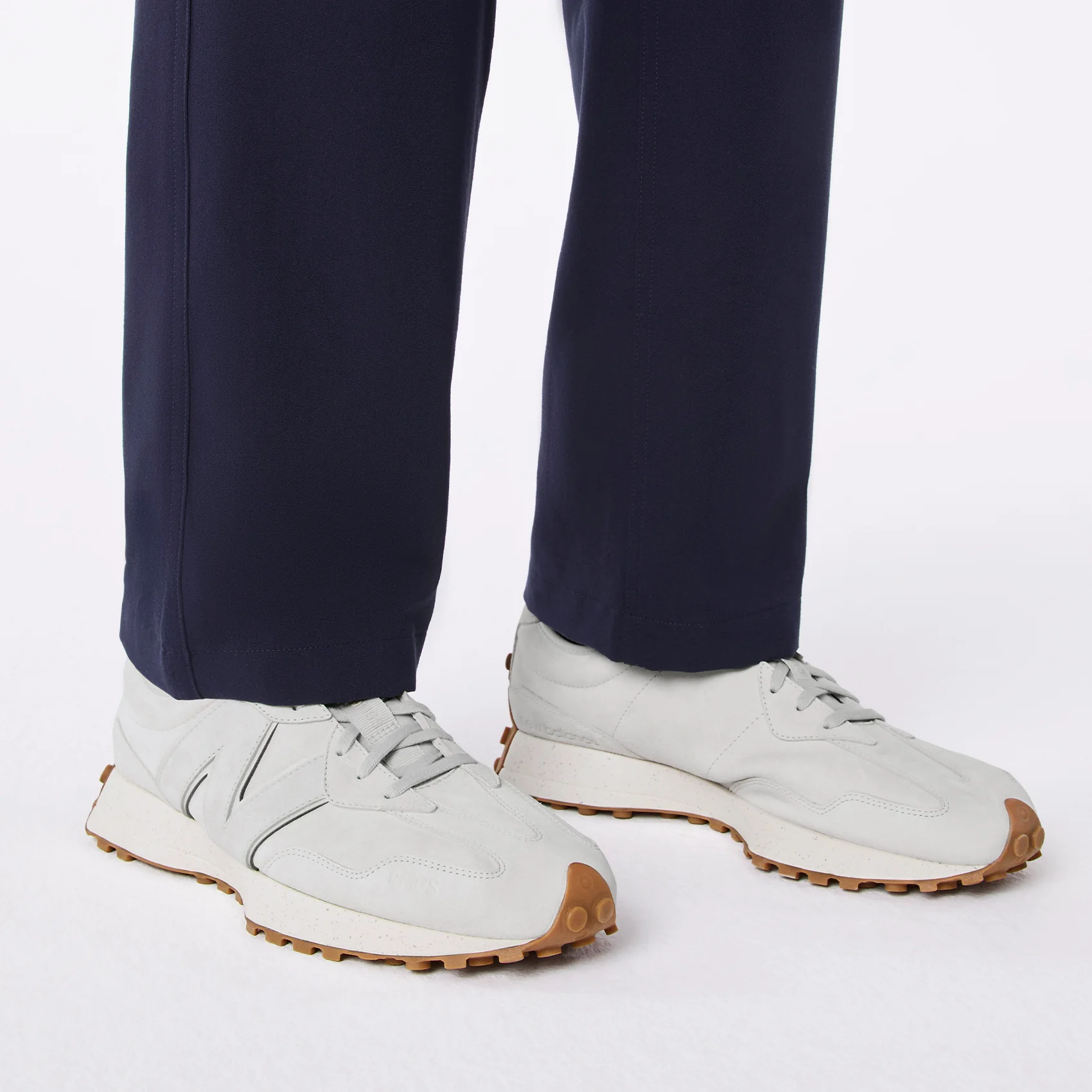 unisex Light Grey FIGS | New Balance 327 - Image 8