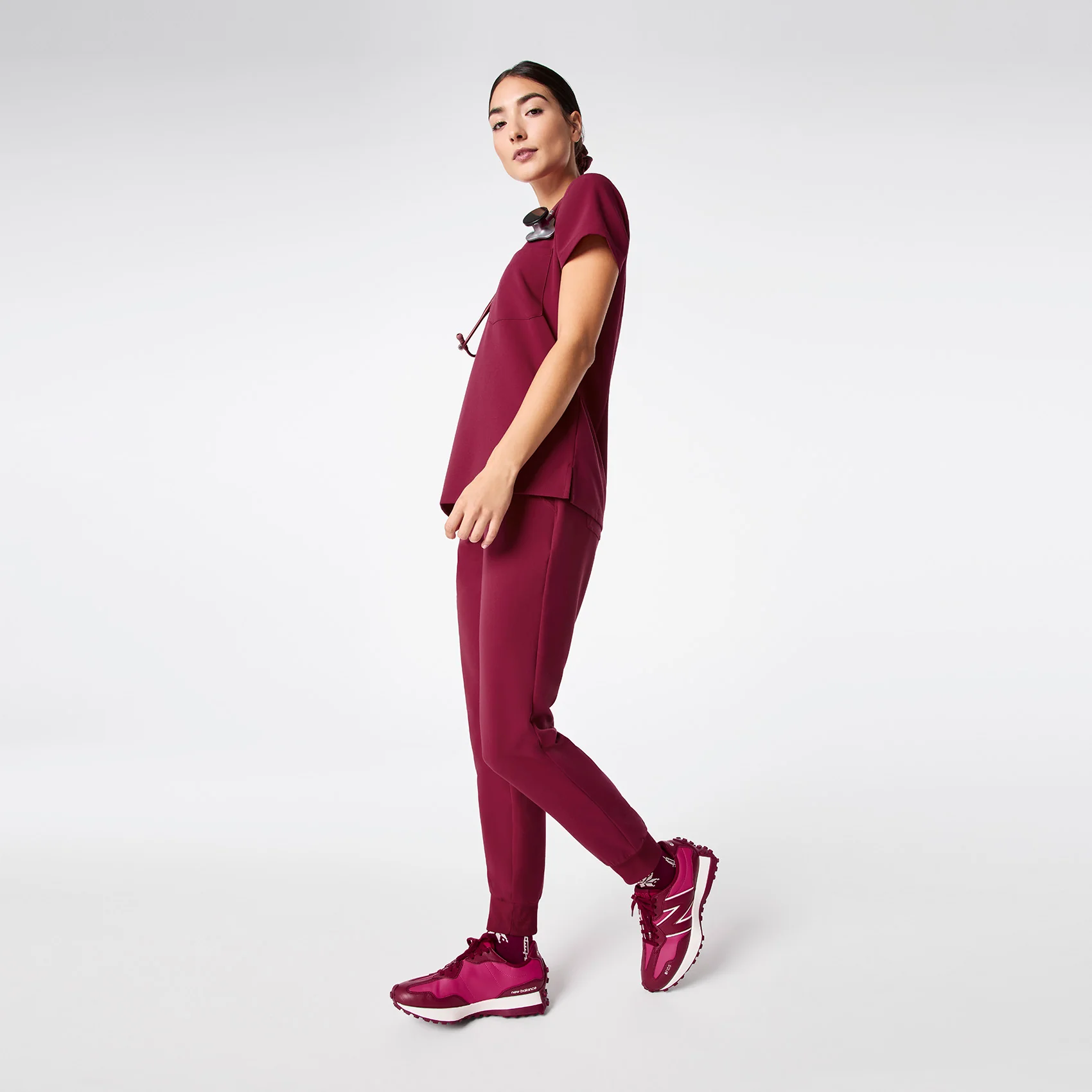 unisex Deep Cranberry FIGS | New Balance 327 - Image 10