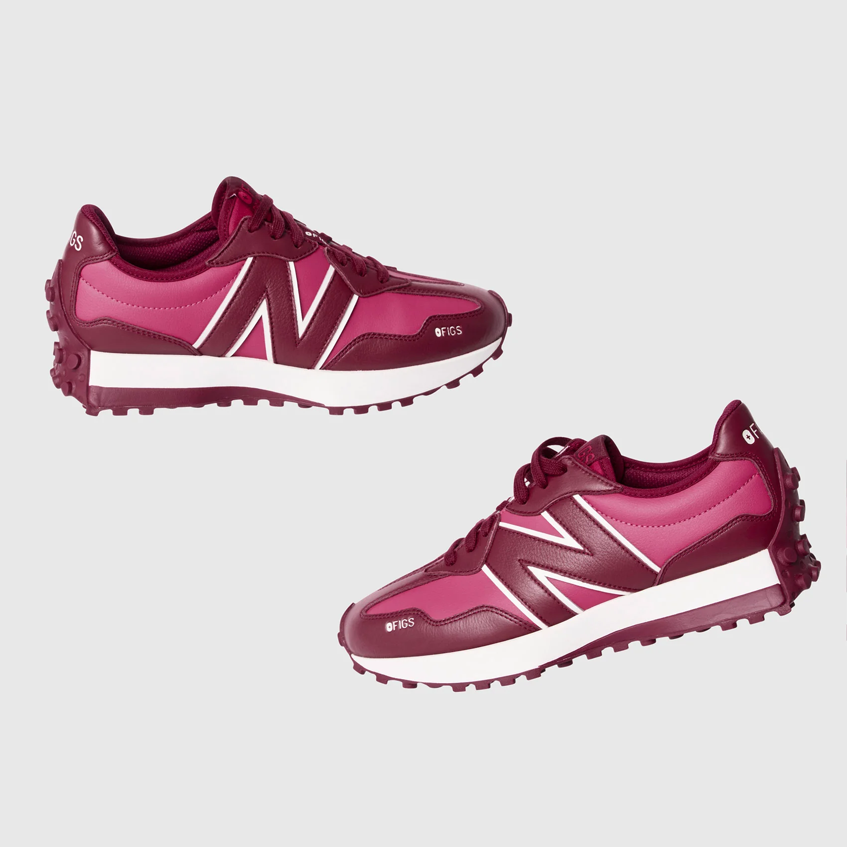 unisex Deep Cranberry FIGS | New Balance 327 - Image 5