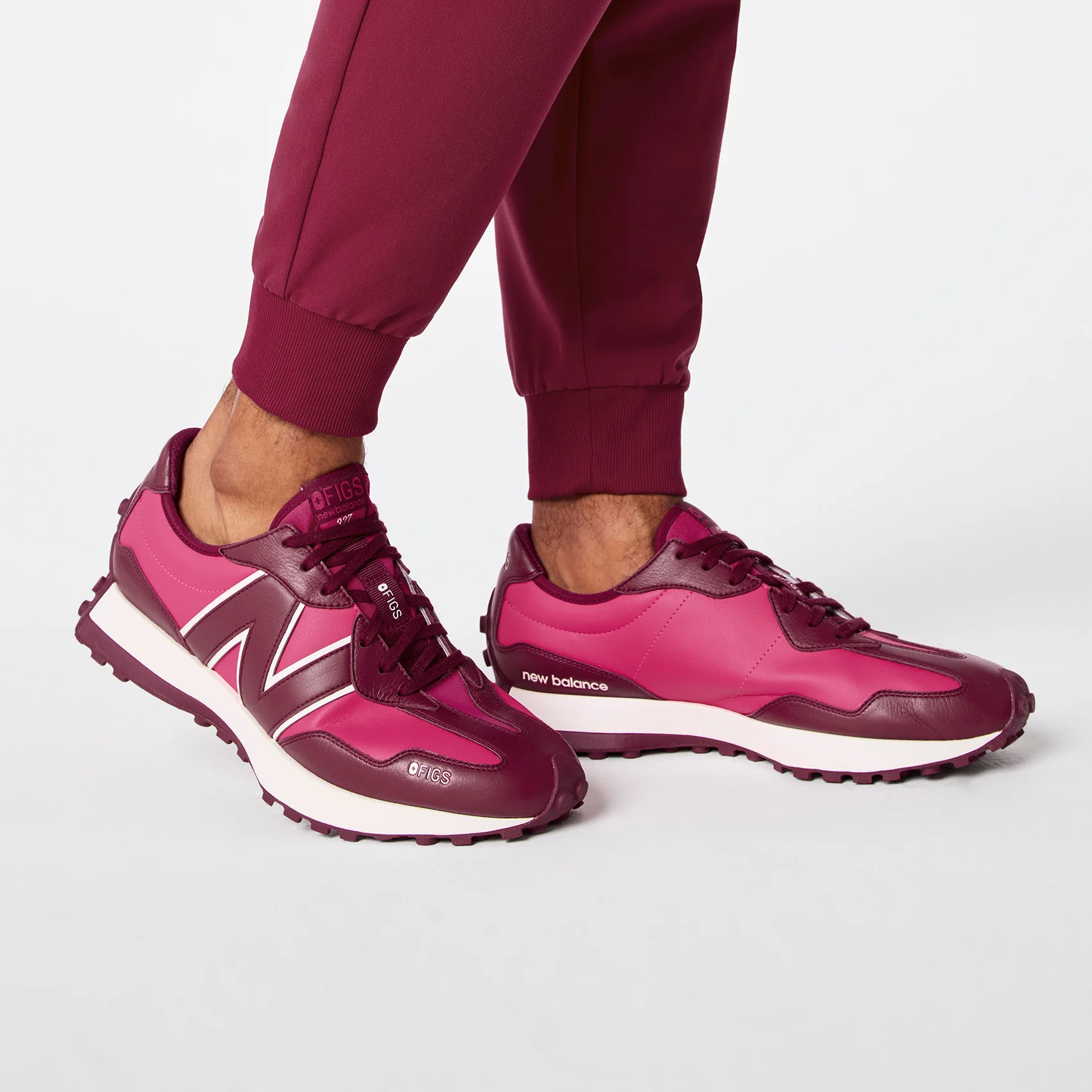 unisex Deep Cranberry FIGS | New Balance 327 - Image 7