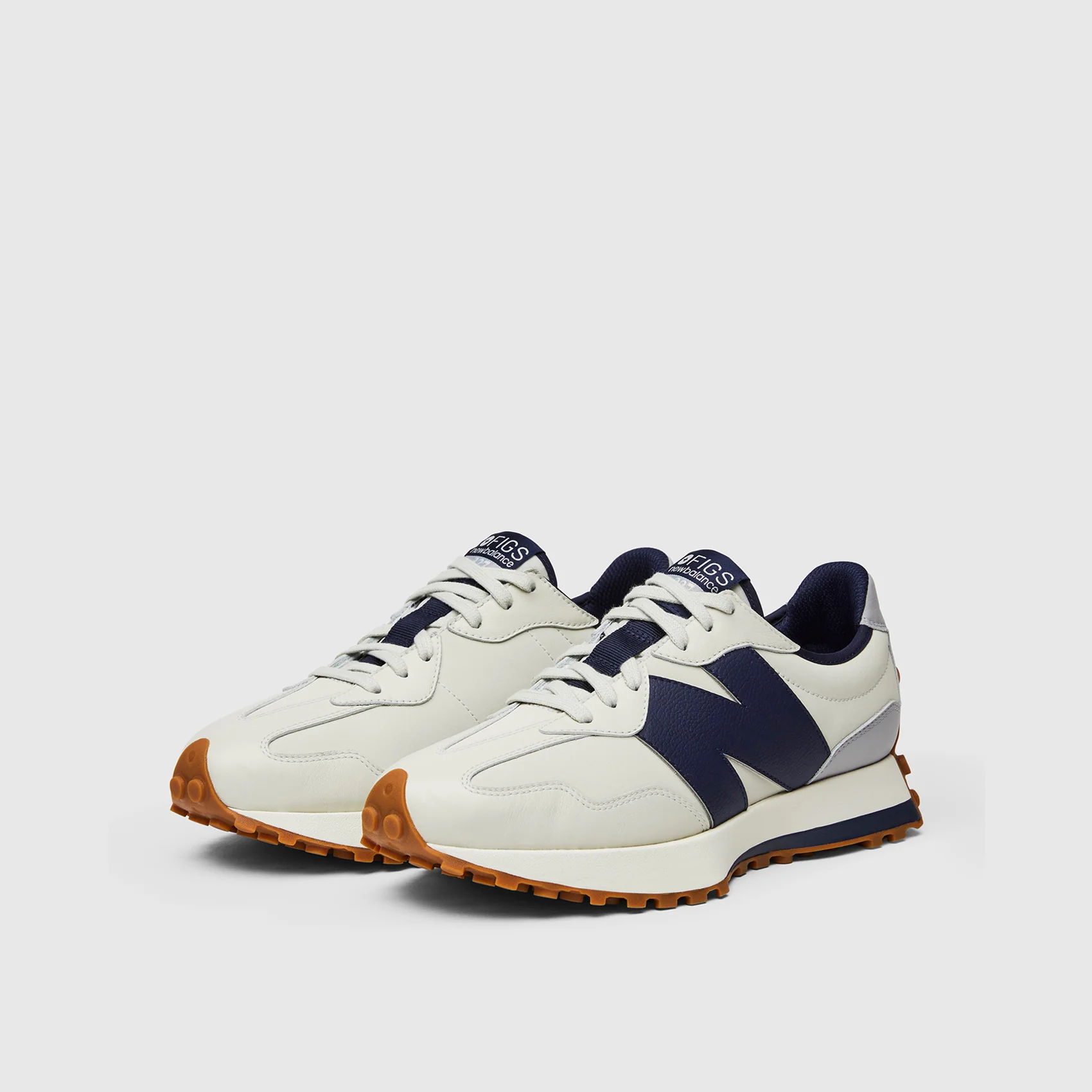 unisex Grey/Navy FIGS | New Balance 327