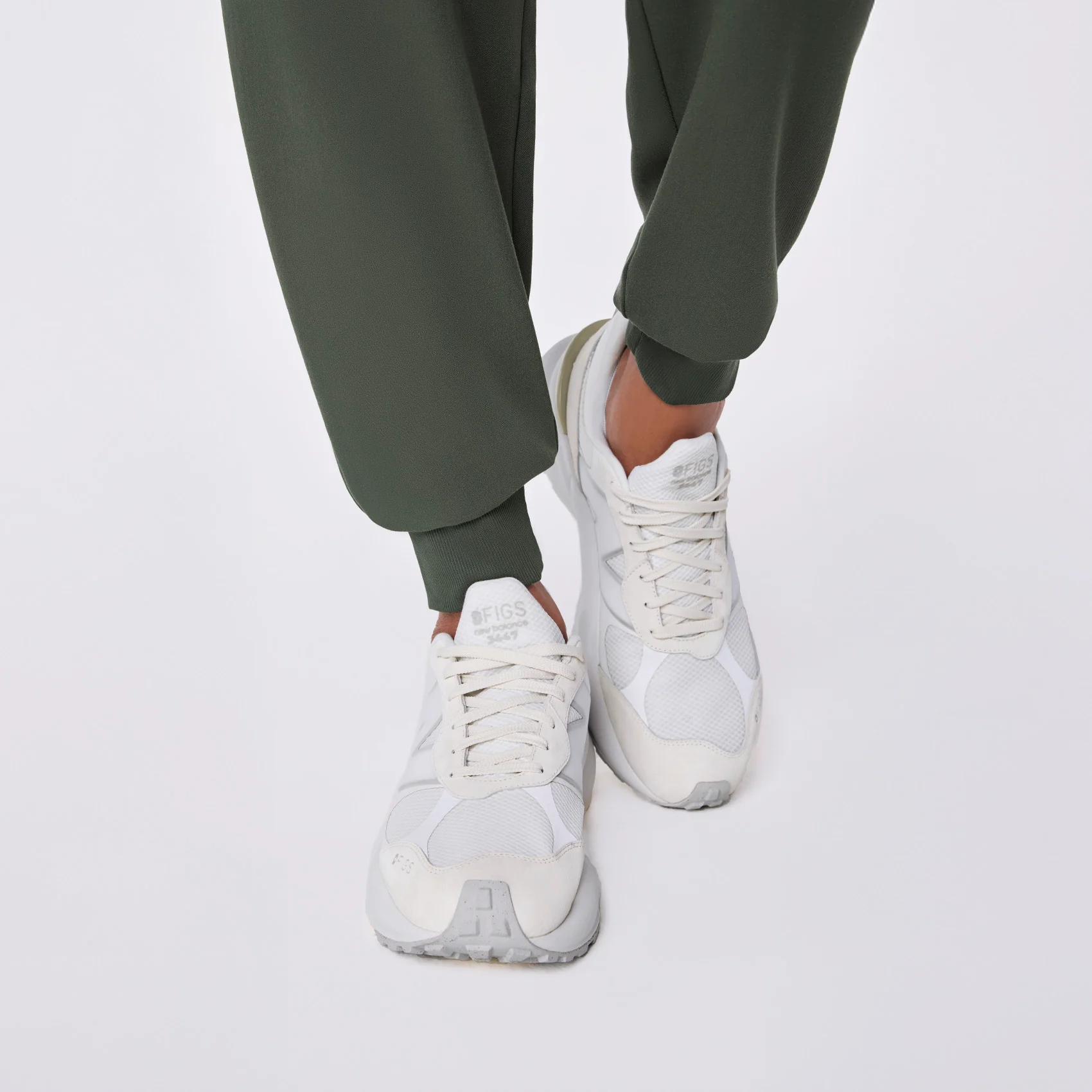 unisex Cream/Grey FIGS | New Balance 3447 - Image 10