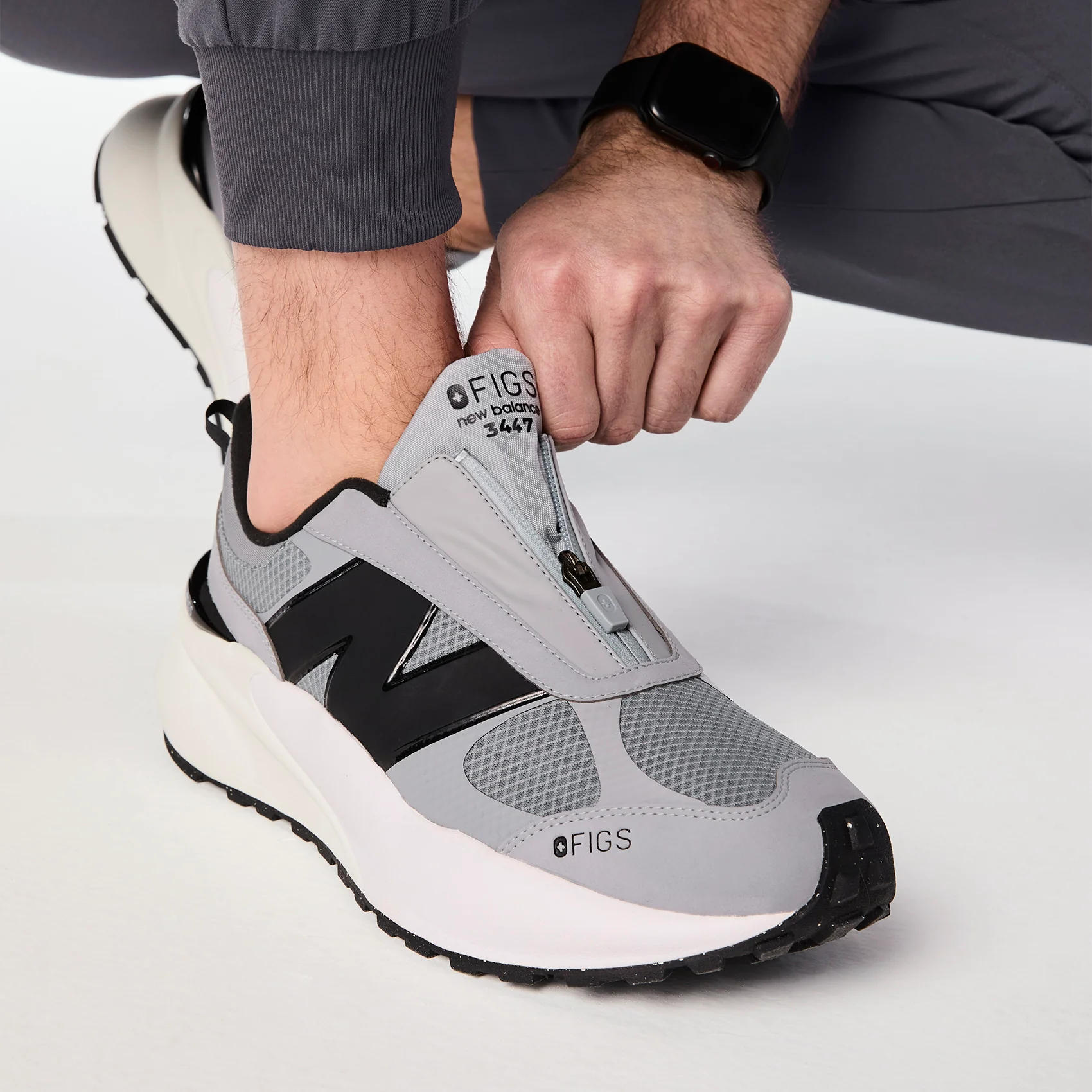 unisex Graphite FIGS | New Balance 3447 Zip - Image 7