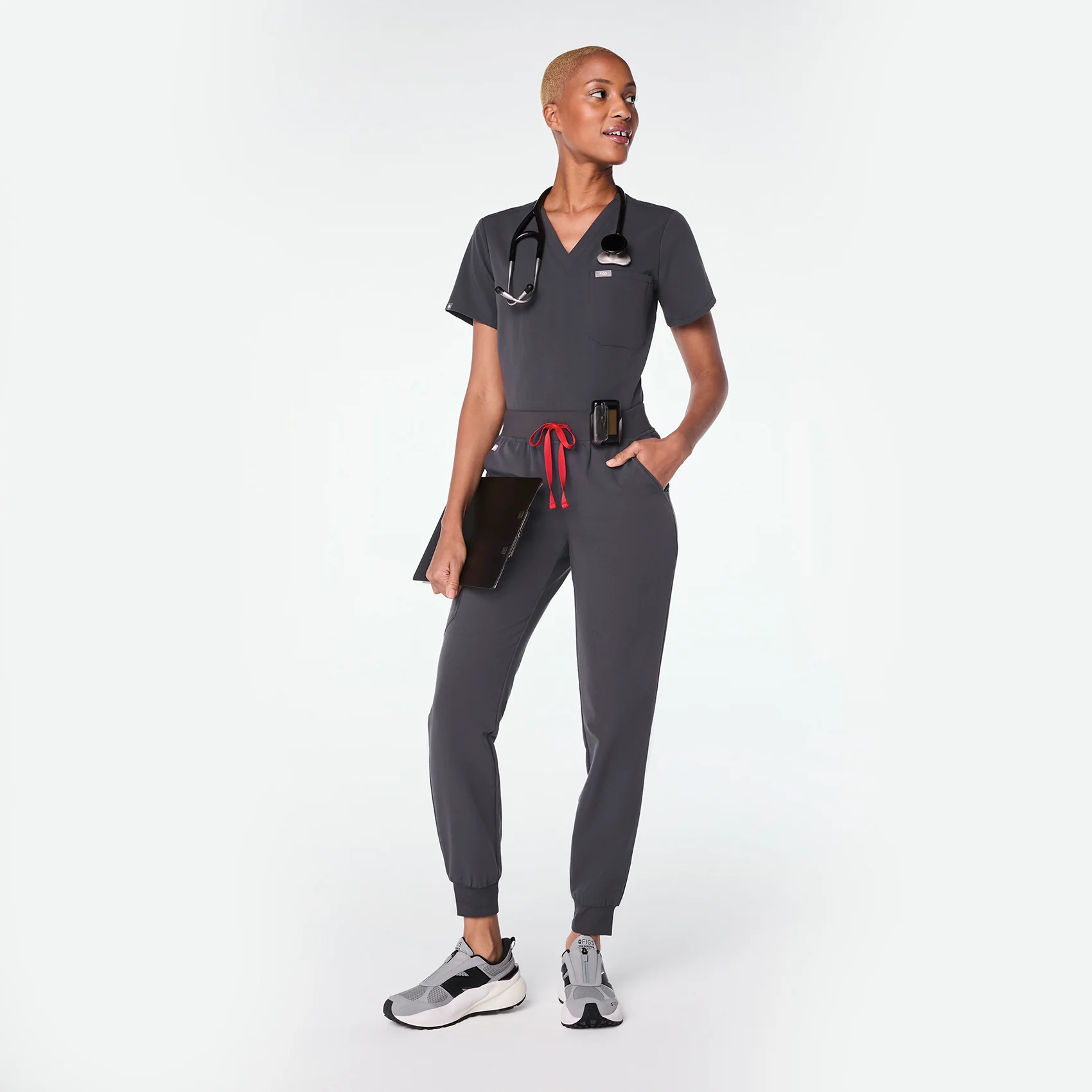 unisex Graphite FIGS | New Balance 3447 Zip - Image 9