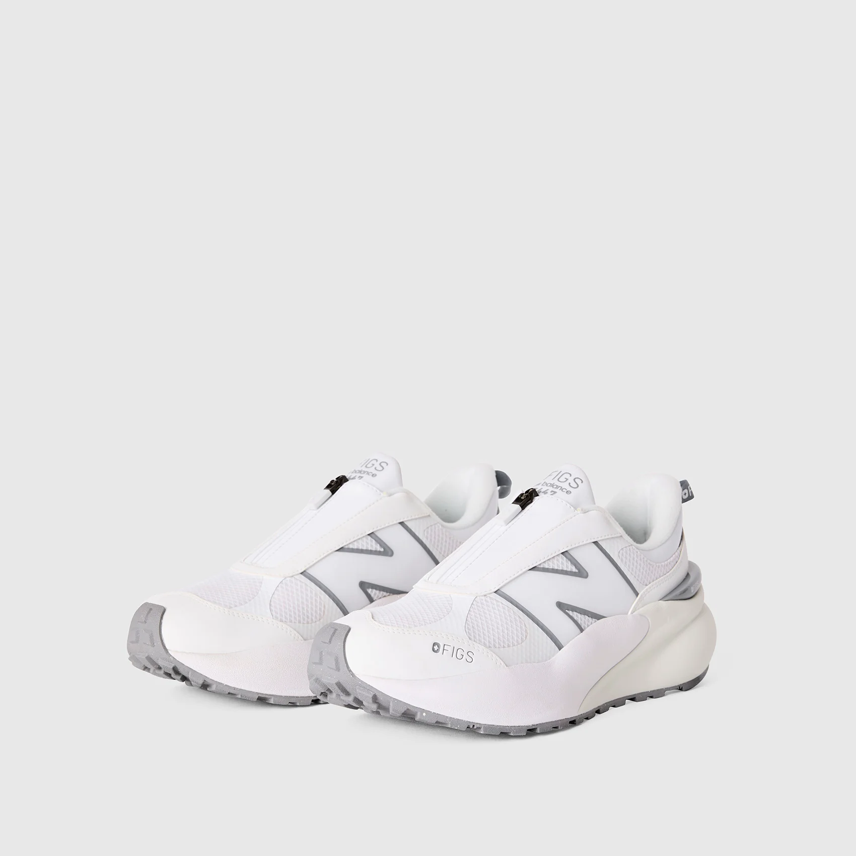 unisex White FIGS | New Balance 3447 Zip