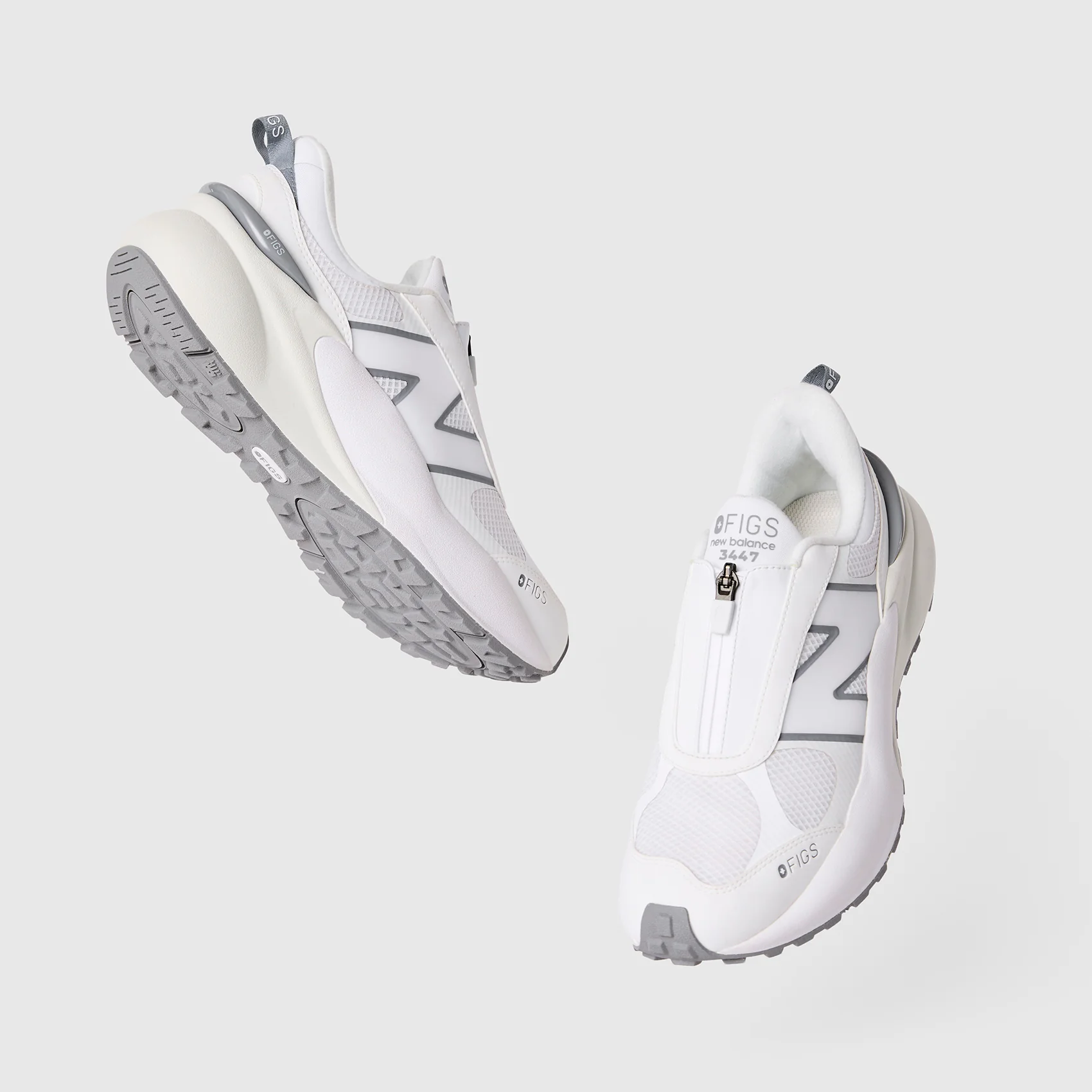 unisex White FIGS | New Balance 3447 Zip - Image 5