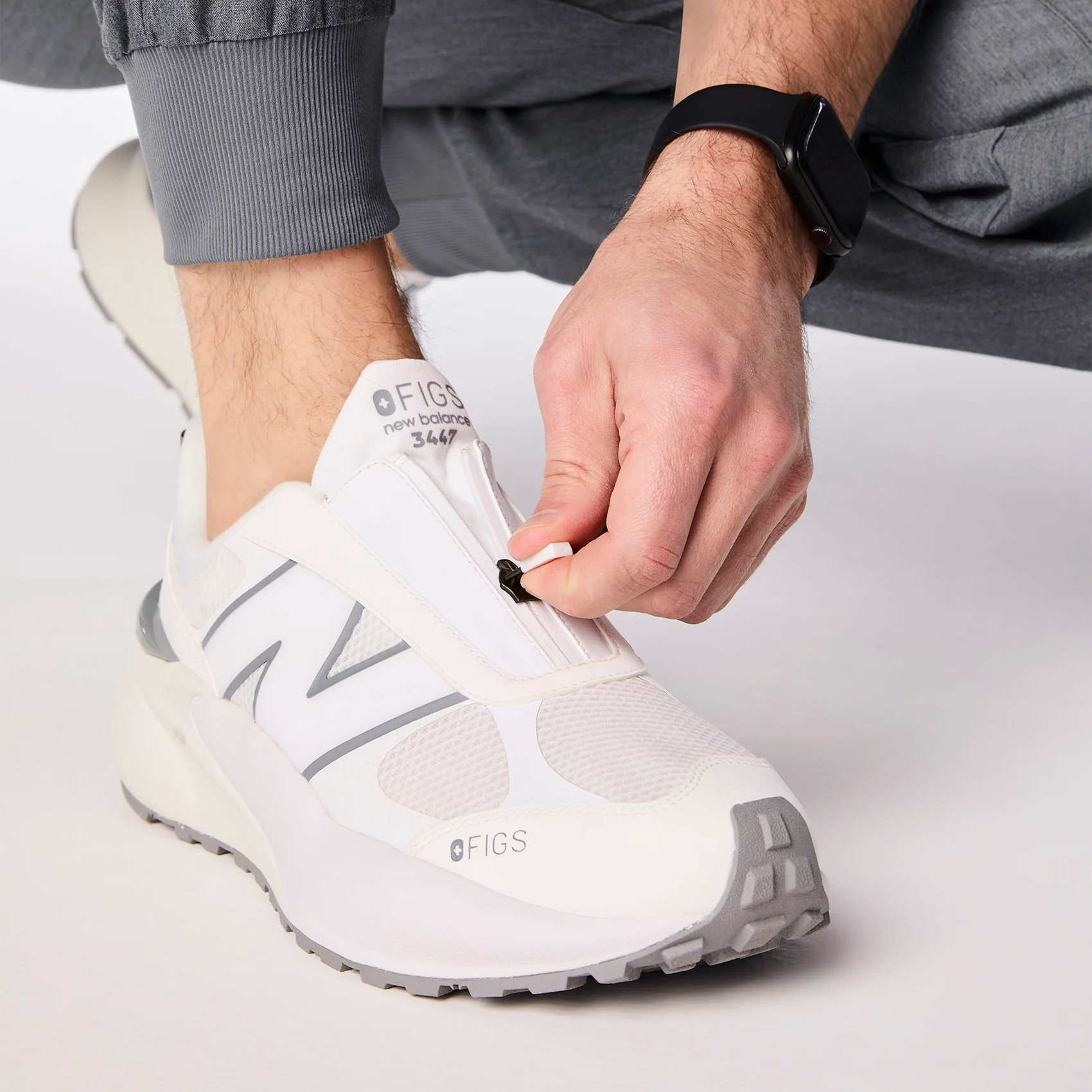unisex White FIGS | New Balance 3447 Zip - Image 7