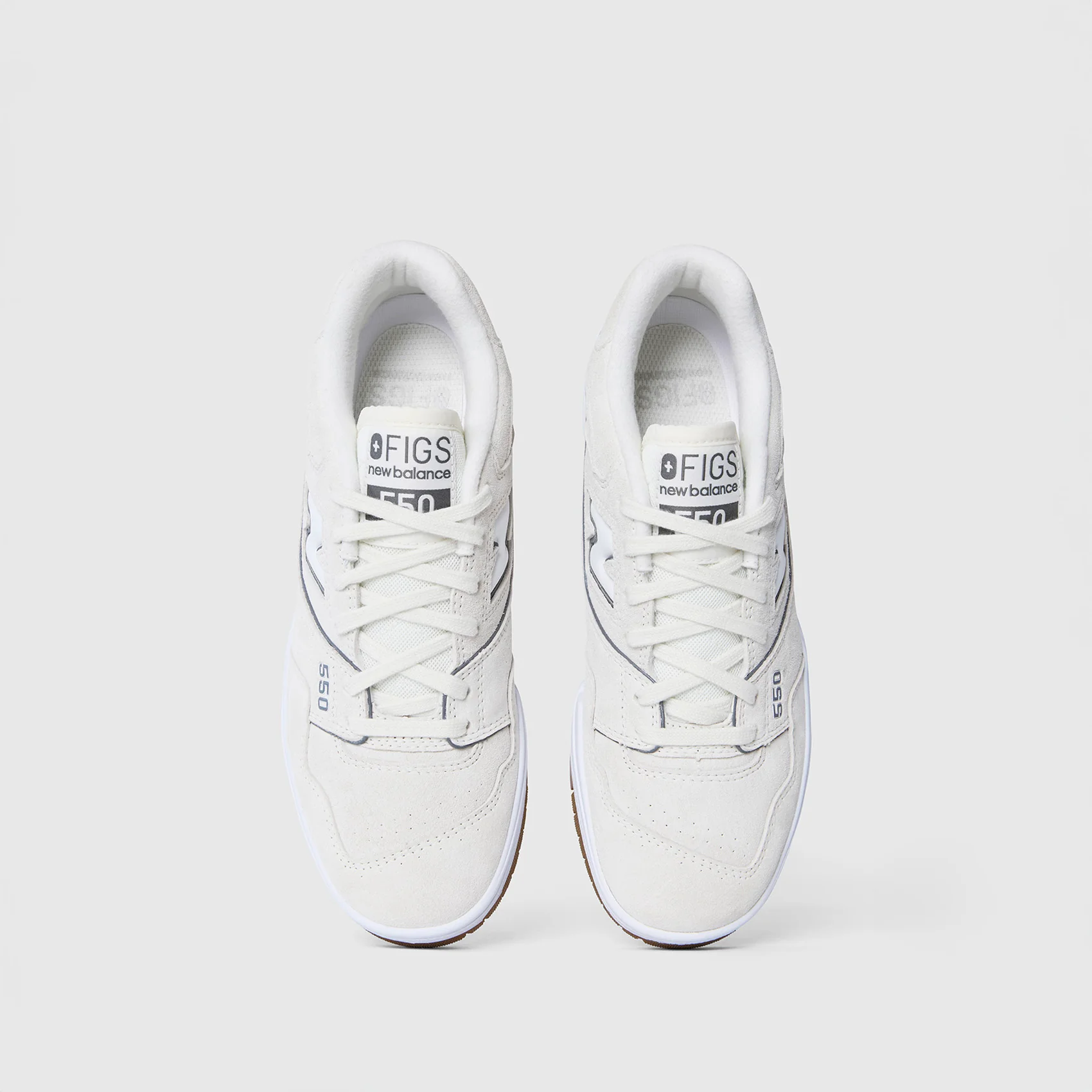 unisex Cream/Optic White FIGS | New Balance 550 - Image 2