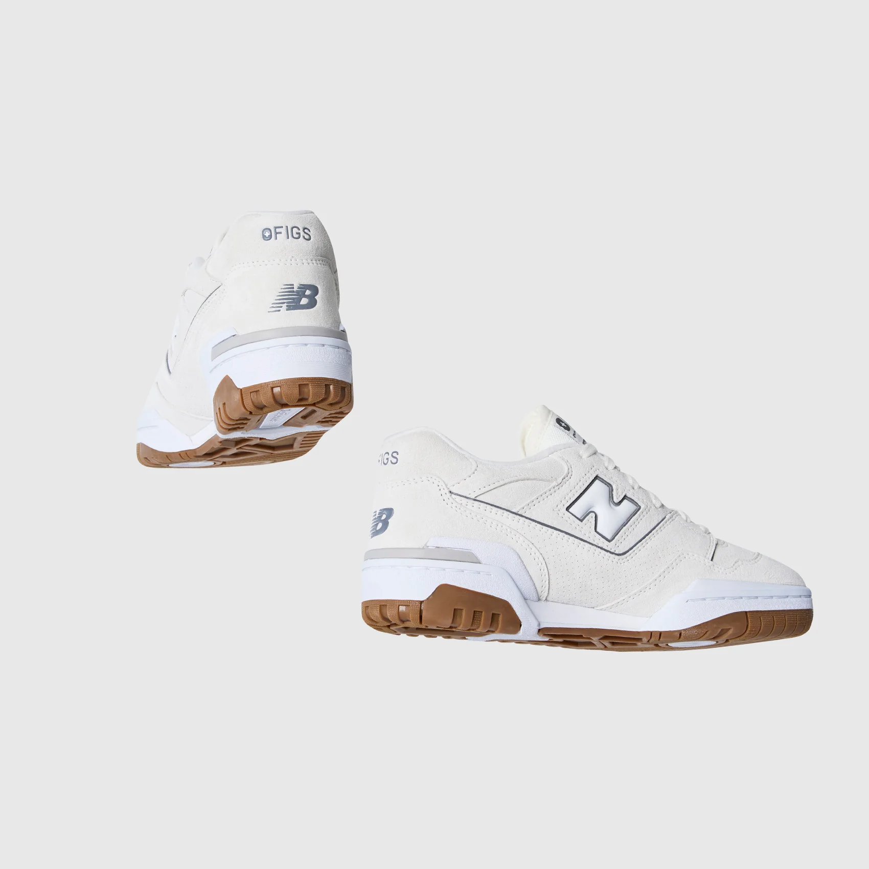 unisex Cream/Optic White FIGS | New Balance 550 - Image 5