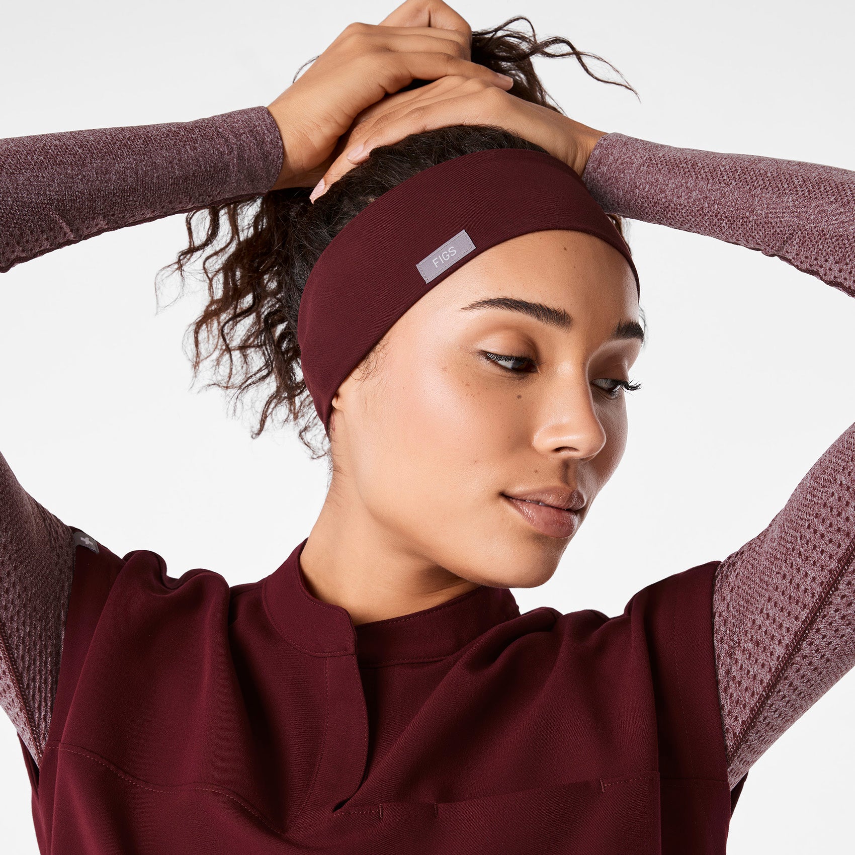 Burgundy Cinched Headband - Image 3
