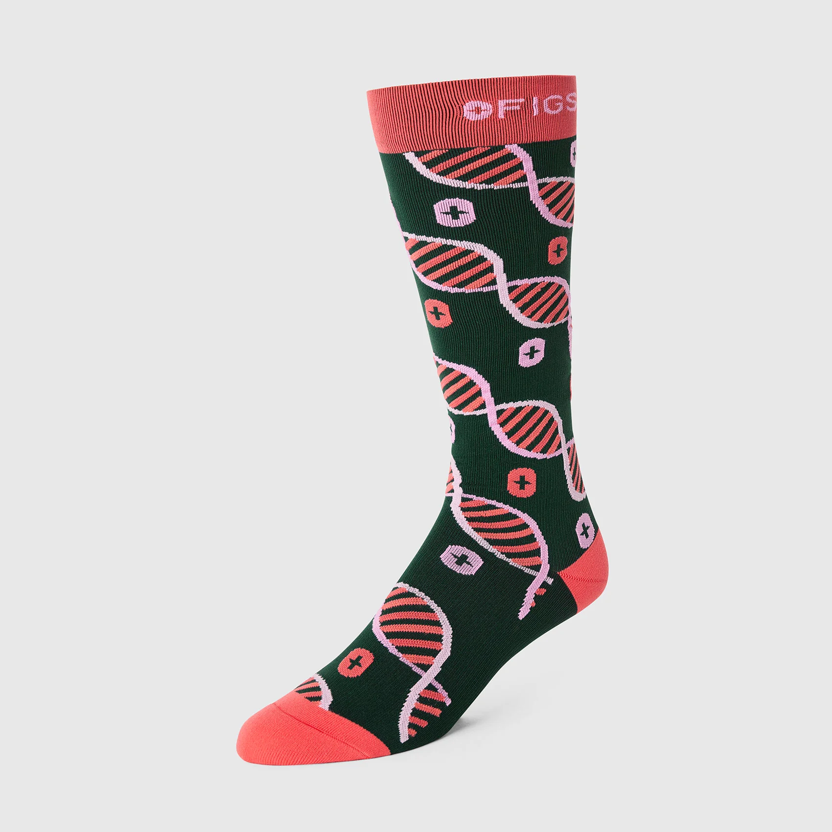 unisex Forest Green DNA Strand - Compression Socks
