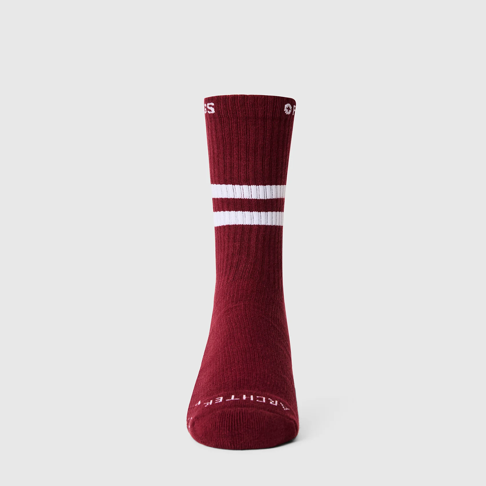 unisex Burgundy Stripe FIGS | ArchTek® 15-20 mmHg - Crew Compression Socks - Image 3