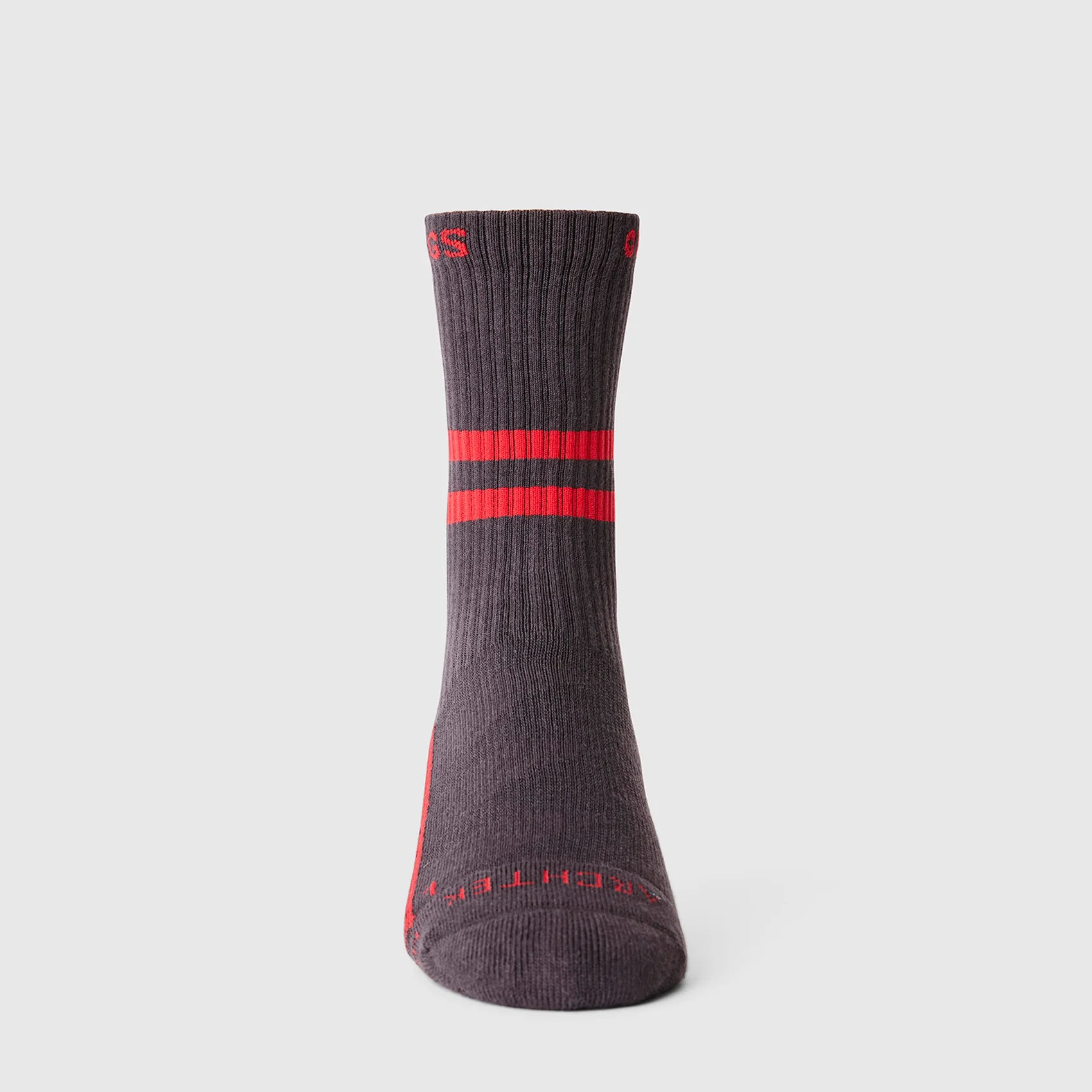unisex Charcoal Stripe FIGS | ArchTek® 15-20 mmHg - Crew Compression Socks - Image 3