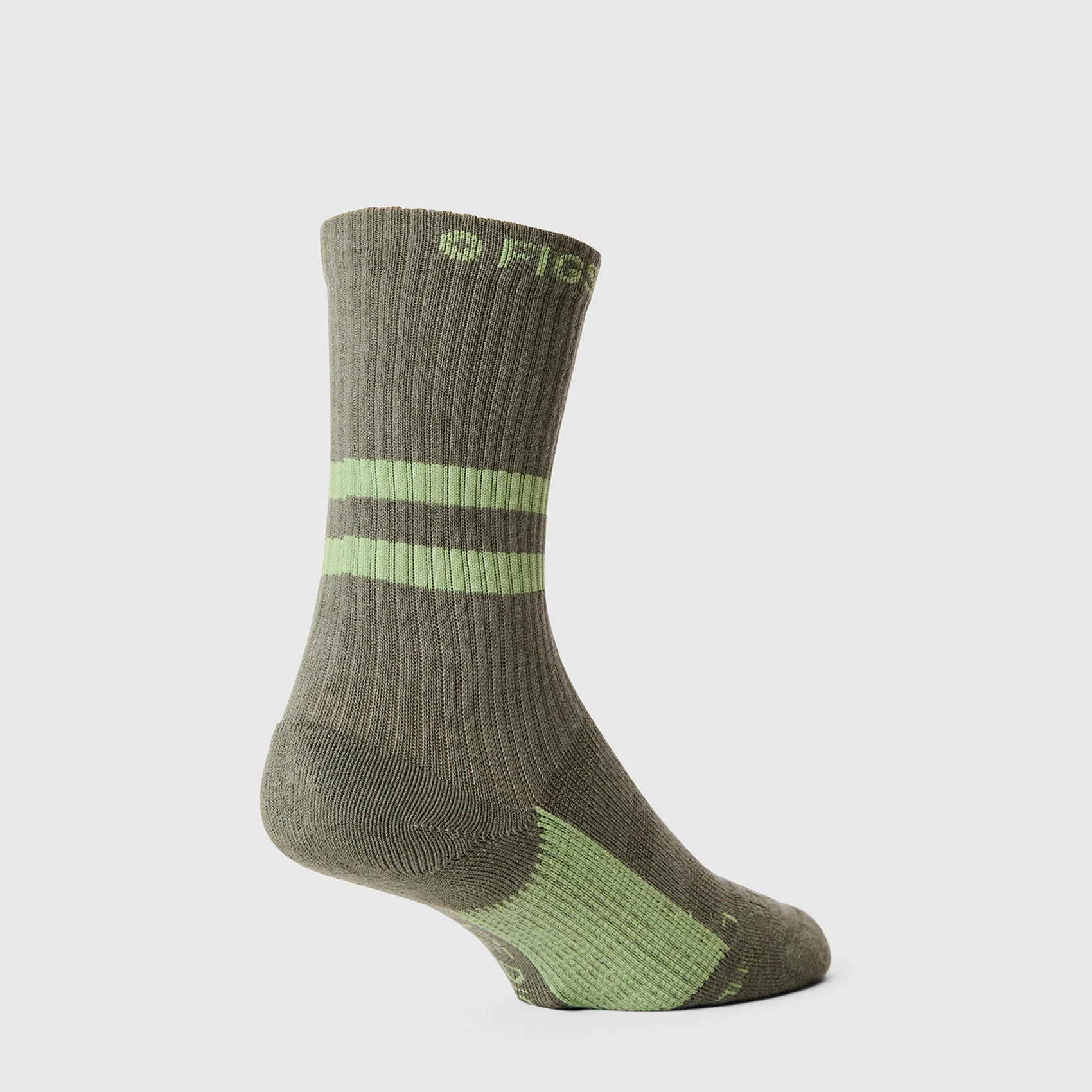 unisex Moss Stripe FIGS | ArchTek® 15-20 mmHg - Crew Compression Socks - Image 4