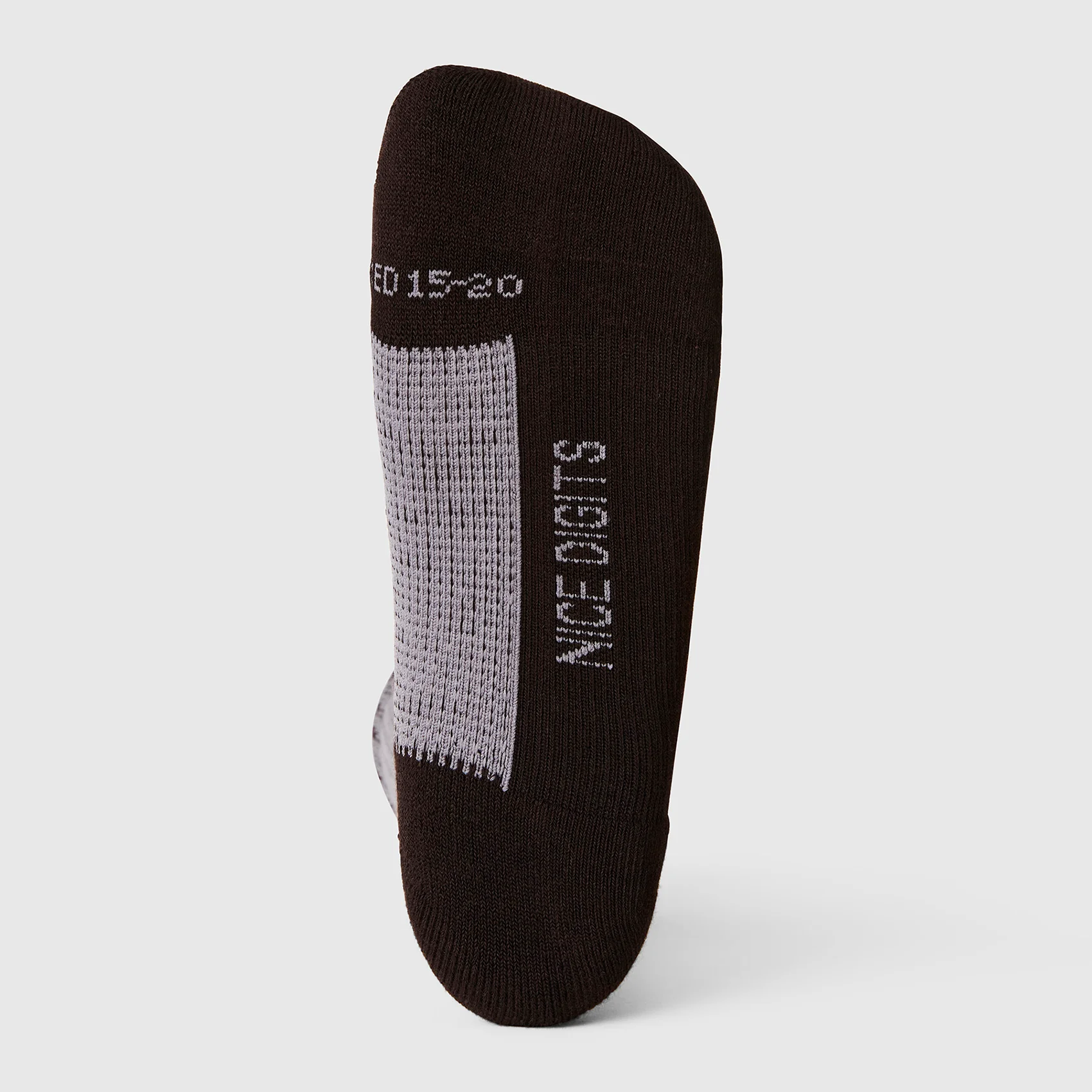 unisex Black Two Tone FIGS | ArchTek® 15-20 mmHg - Crew Compression Socks - Image 2