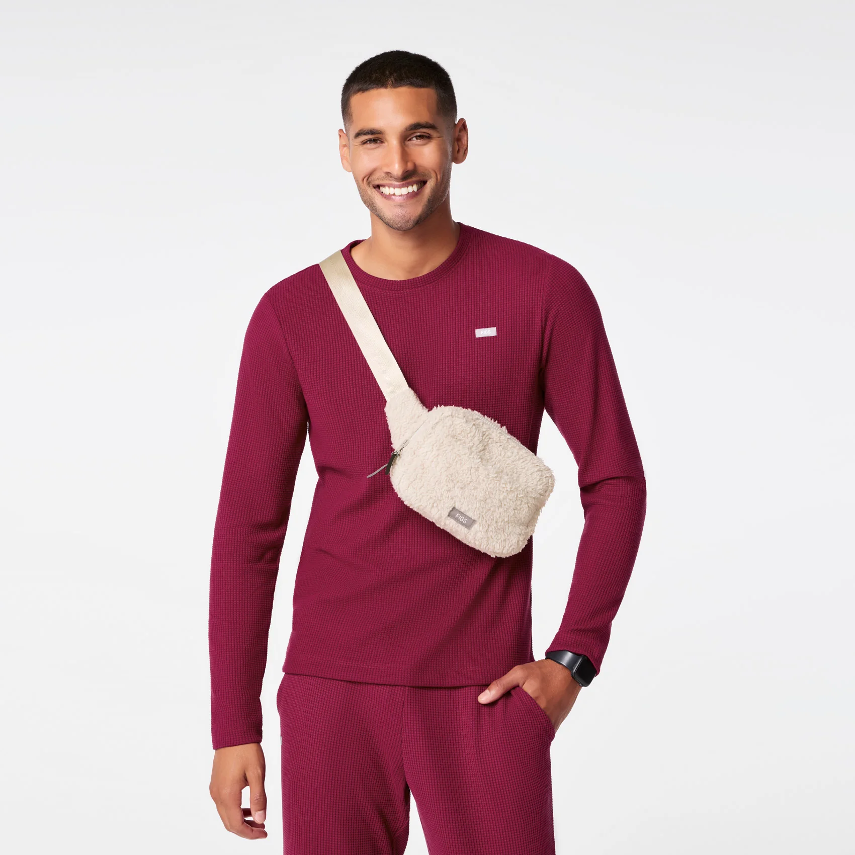 Bone High Pile Belt Bag - Image 3