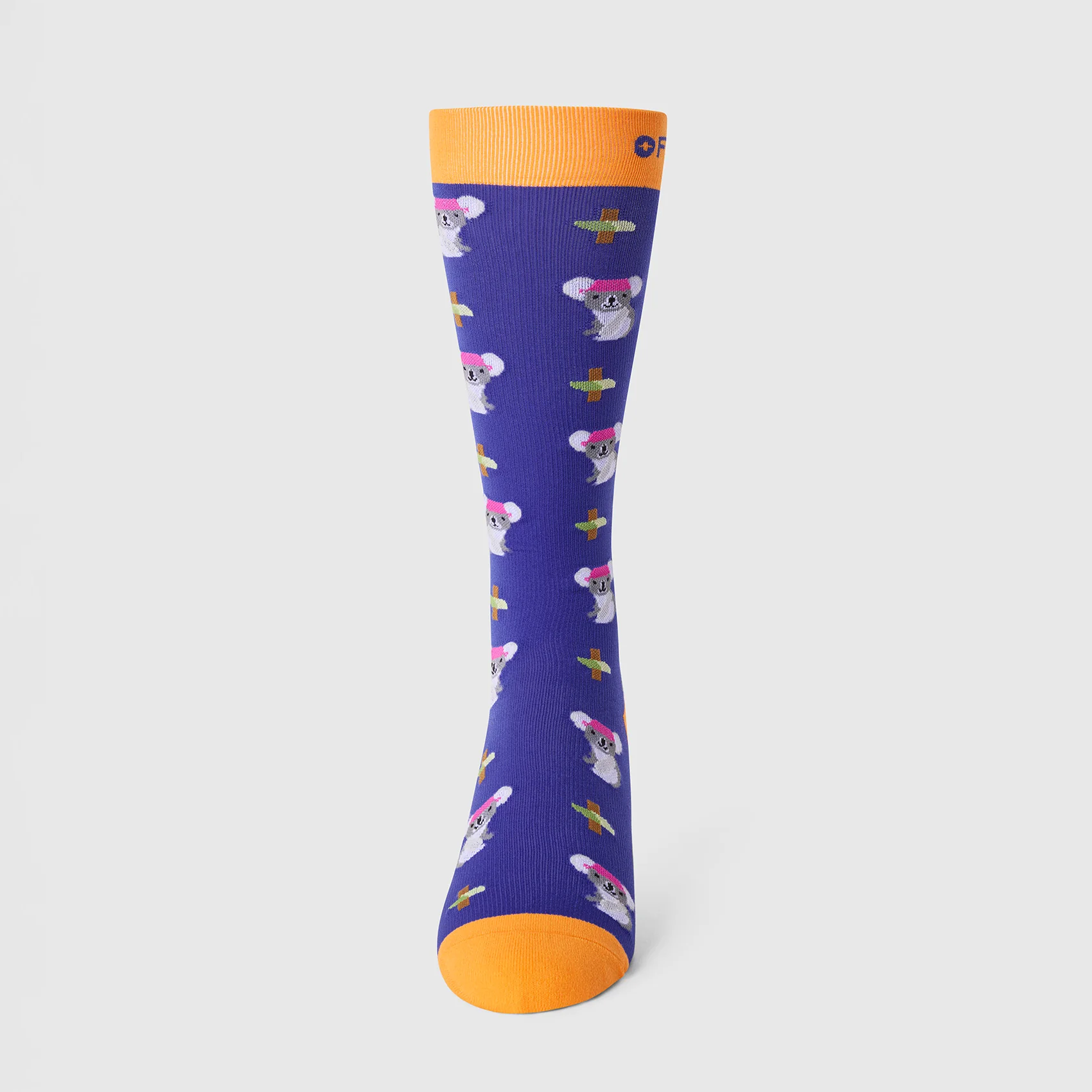 unisex Deep Royal Blue Koala-fied - Compression Socks - Image 3