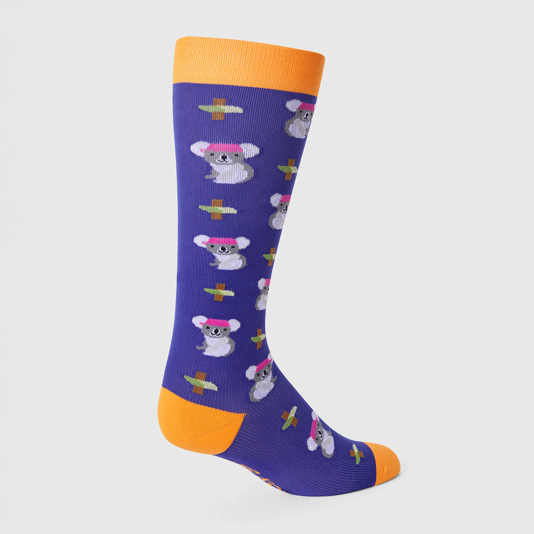 unisex Deep Royal Blue Koala-fied - Compression Socks - Image 4
