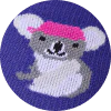 unisex Deep Royal Blue Koala-fied - Compression Socks - Image 5