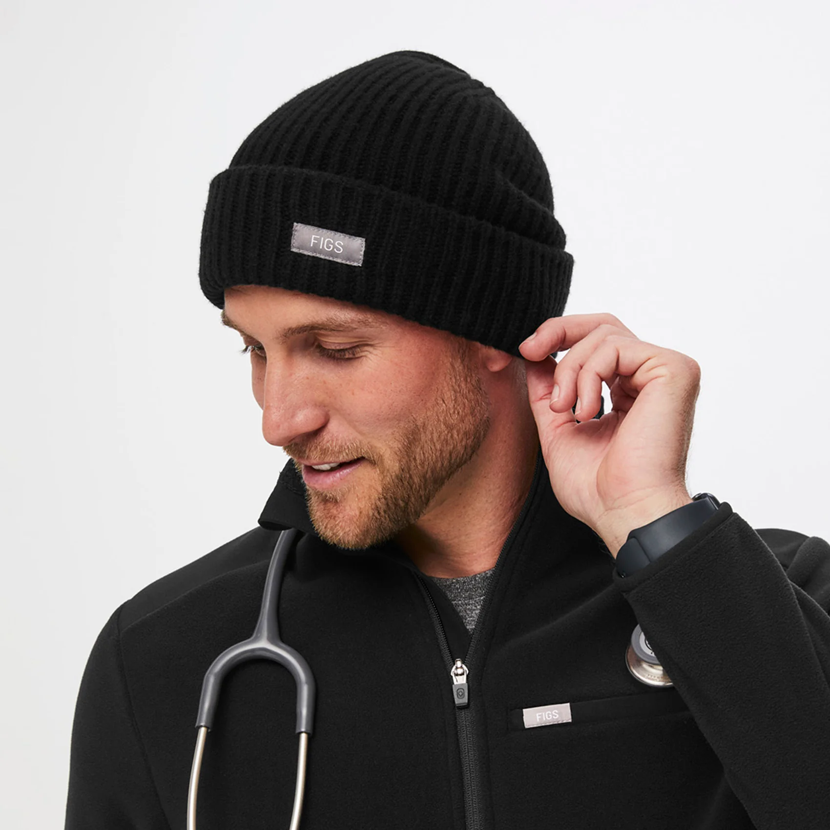 Black Oversized Beanie - Image 3