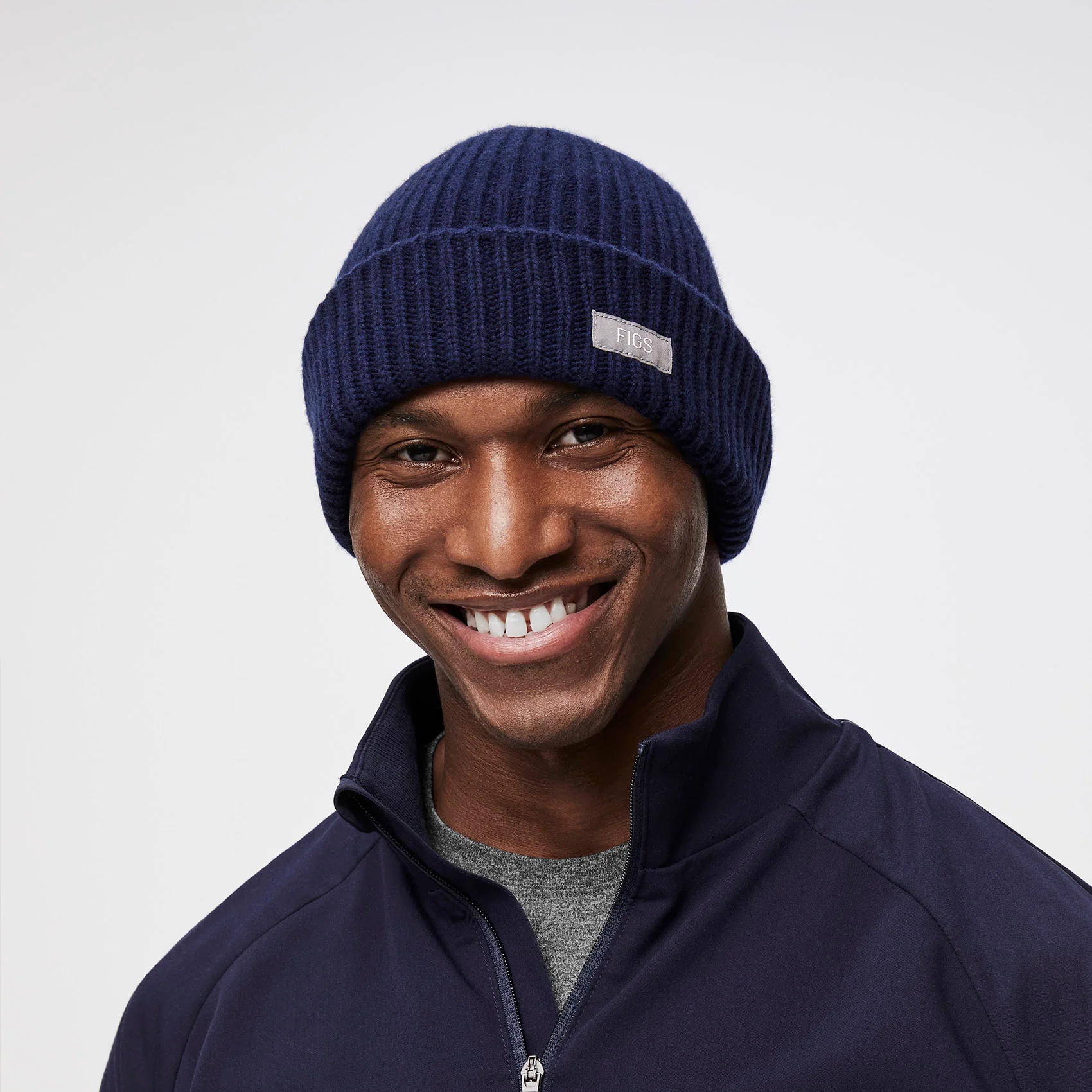 Navy Oversized Beanie - Image 2
