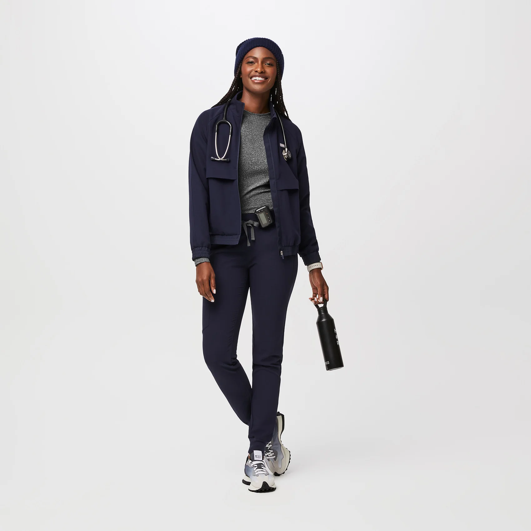 Navy Oversized Beanie - Image 4