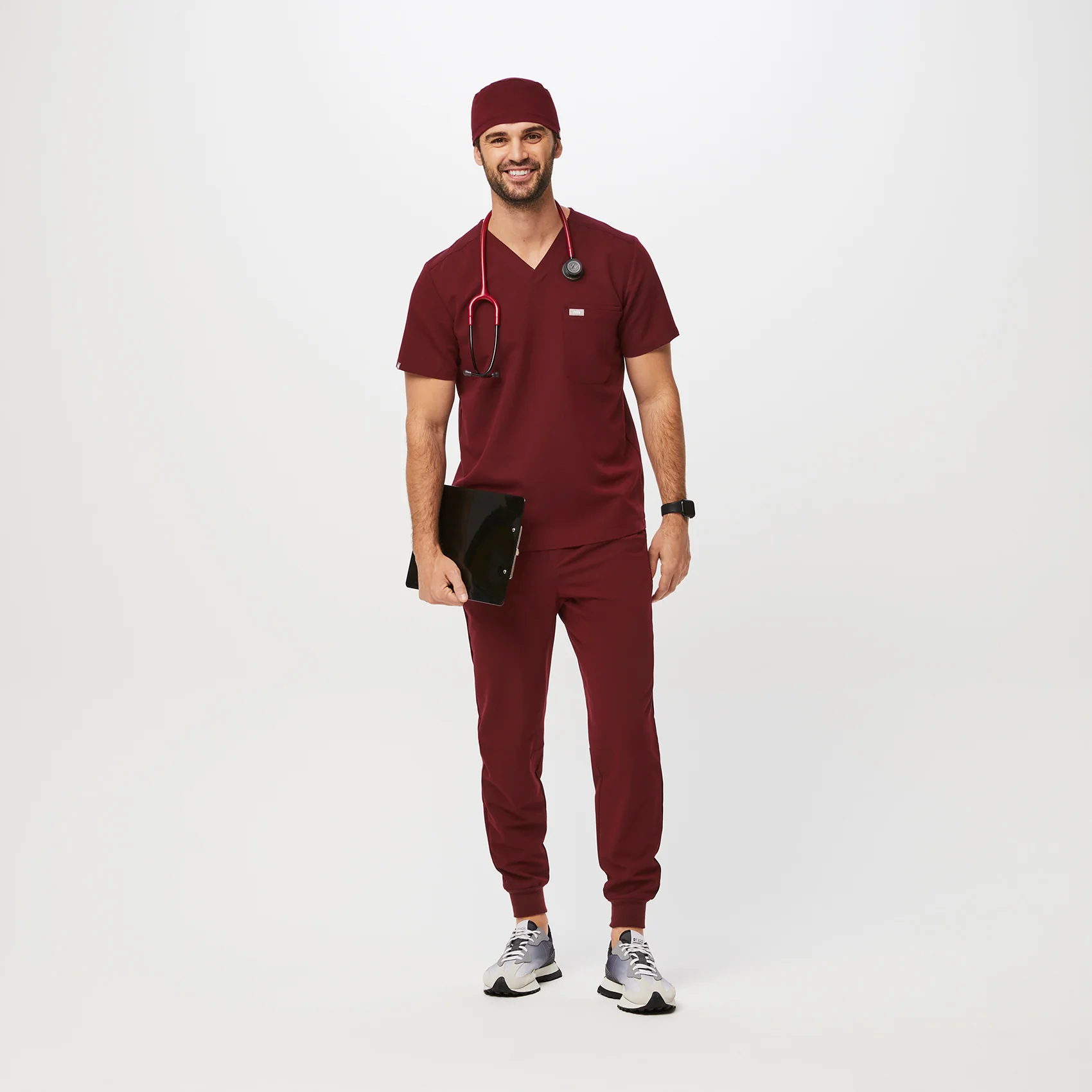 Burgundy Modern - Classic Scrub Cap Buttonholes - Image 4