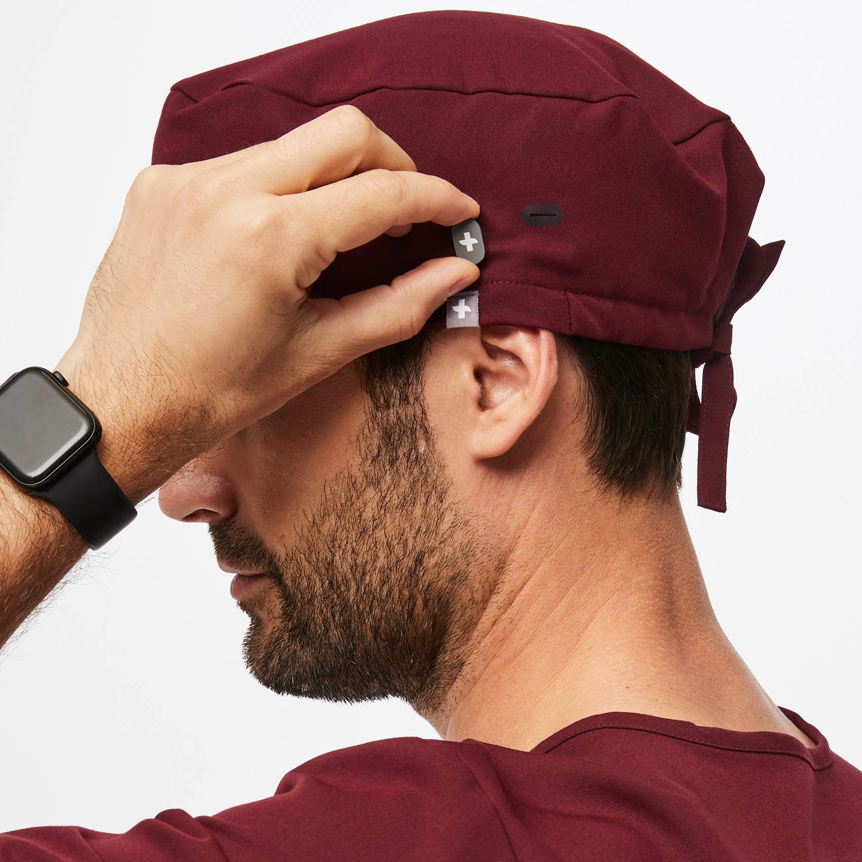 Burgundy Modern - Classic Scrub Cap Buttonholes - Image 6