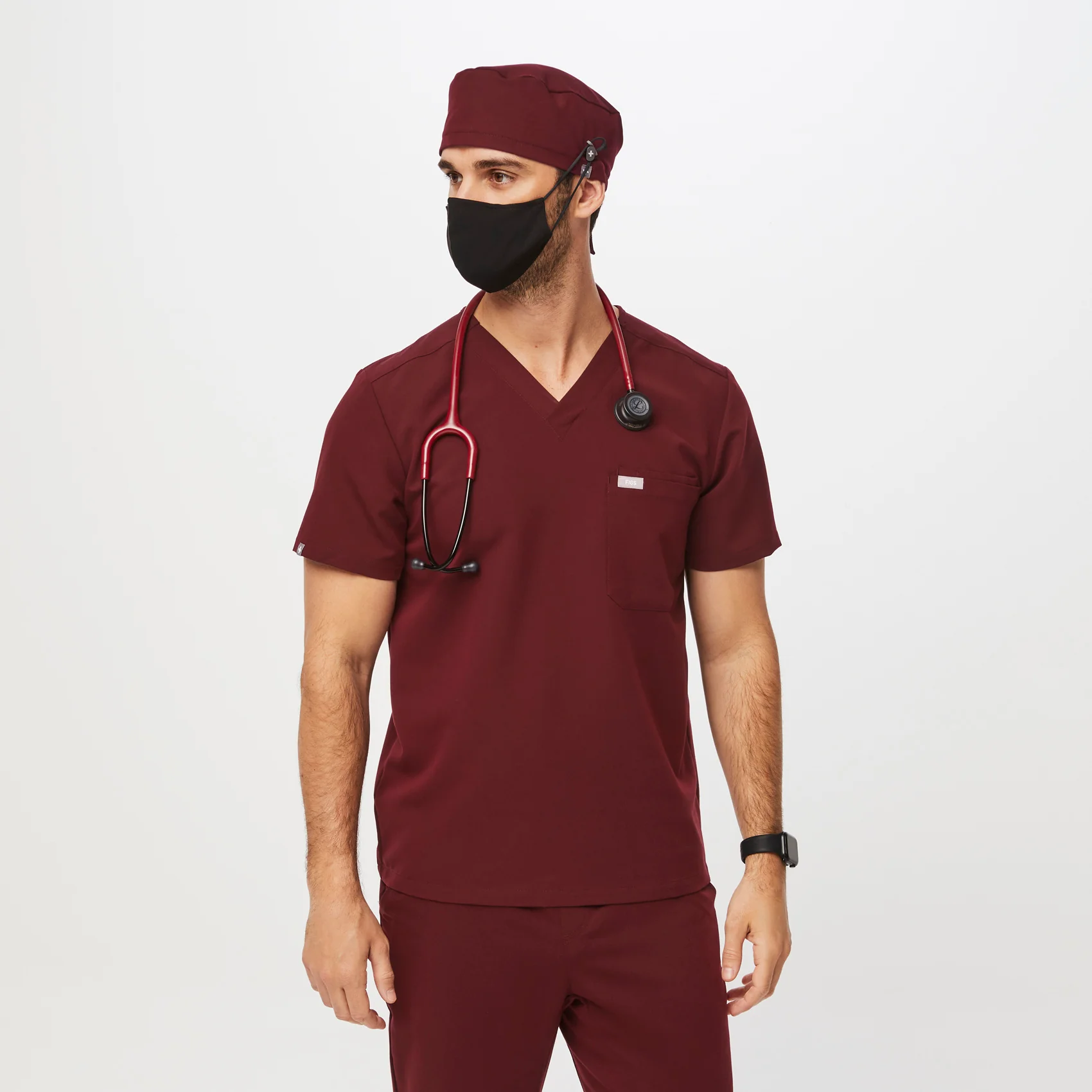 Burgundy Modern - Classic Scrub Cap Buttonholes - Image 8