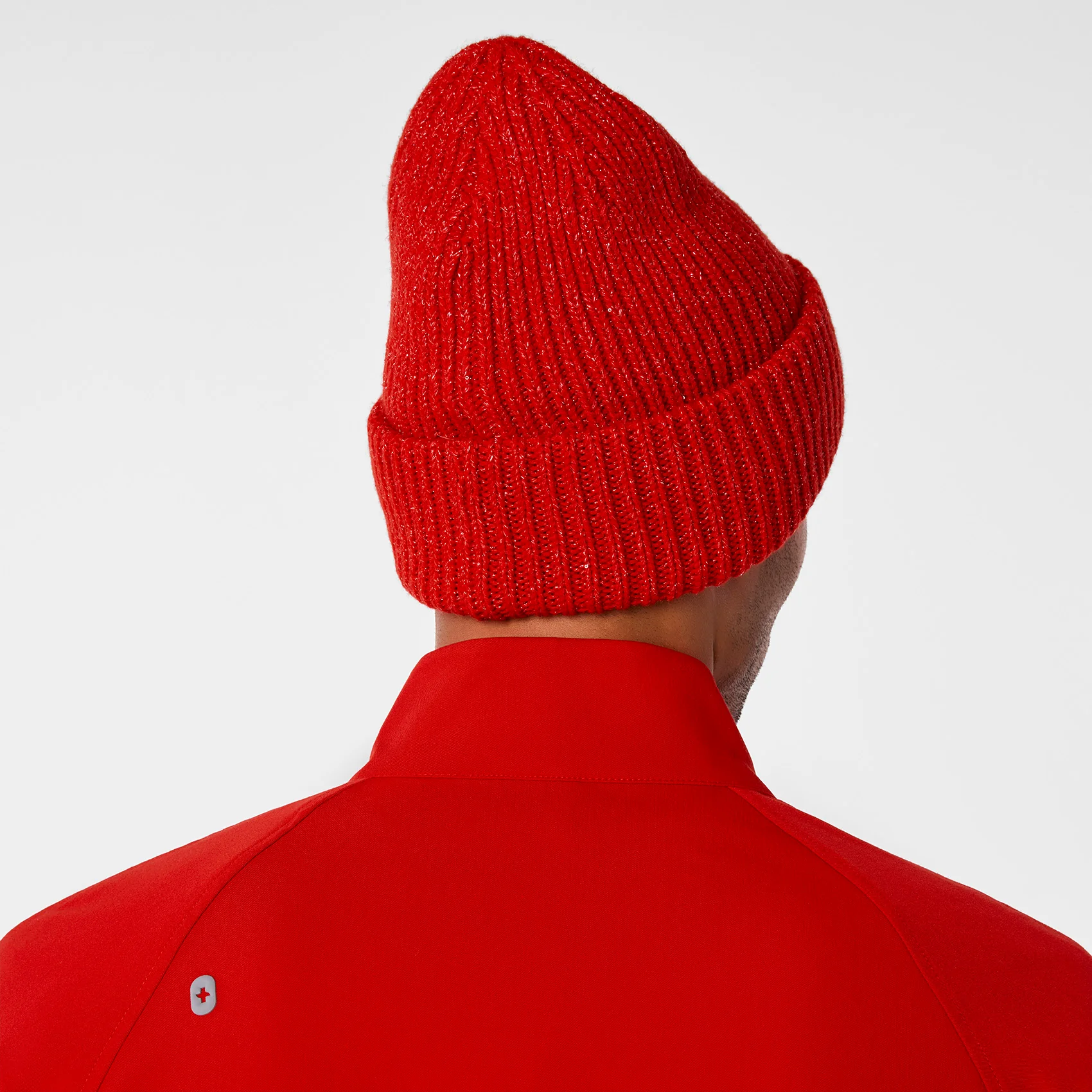 Winning Red Shimmer FIGS Logo Beanie - Image 4