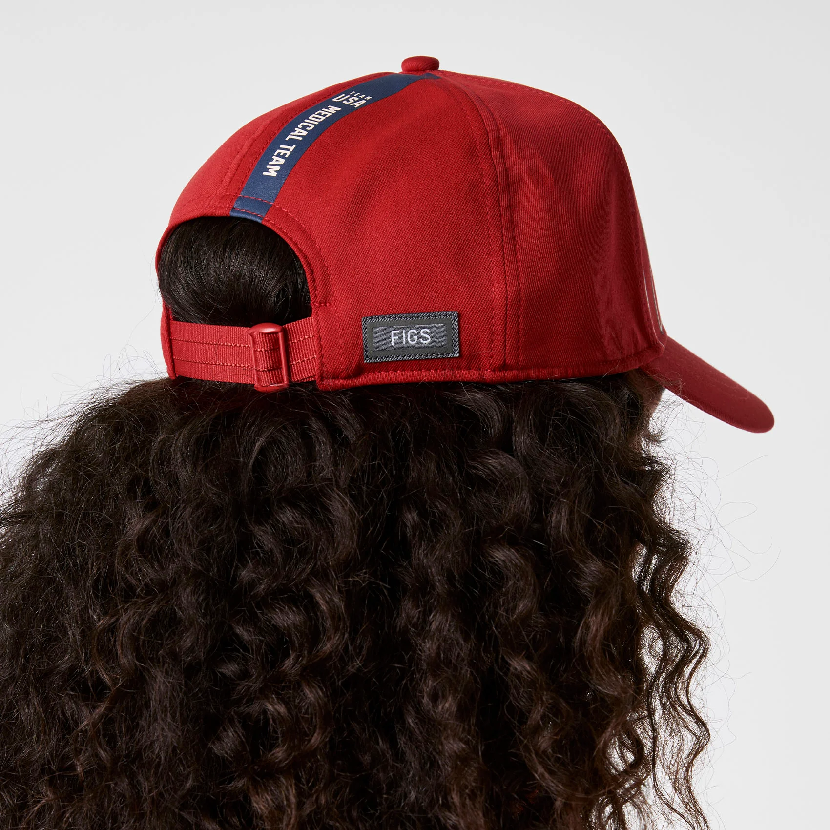 unisex Team USA Red FIGS x Team USA Baseball Cap - Image 9