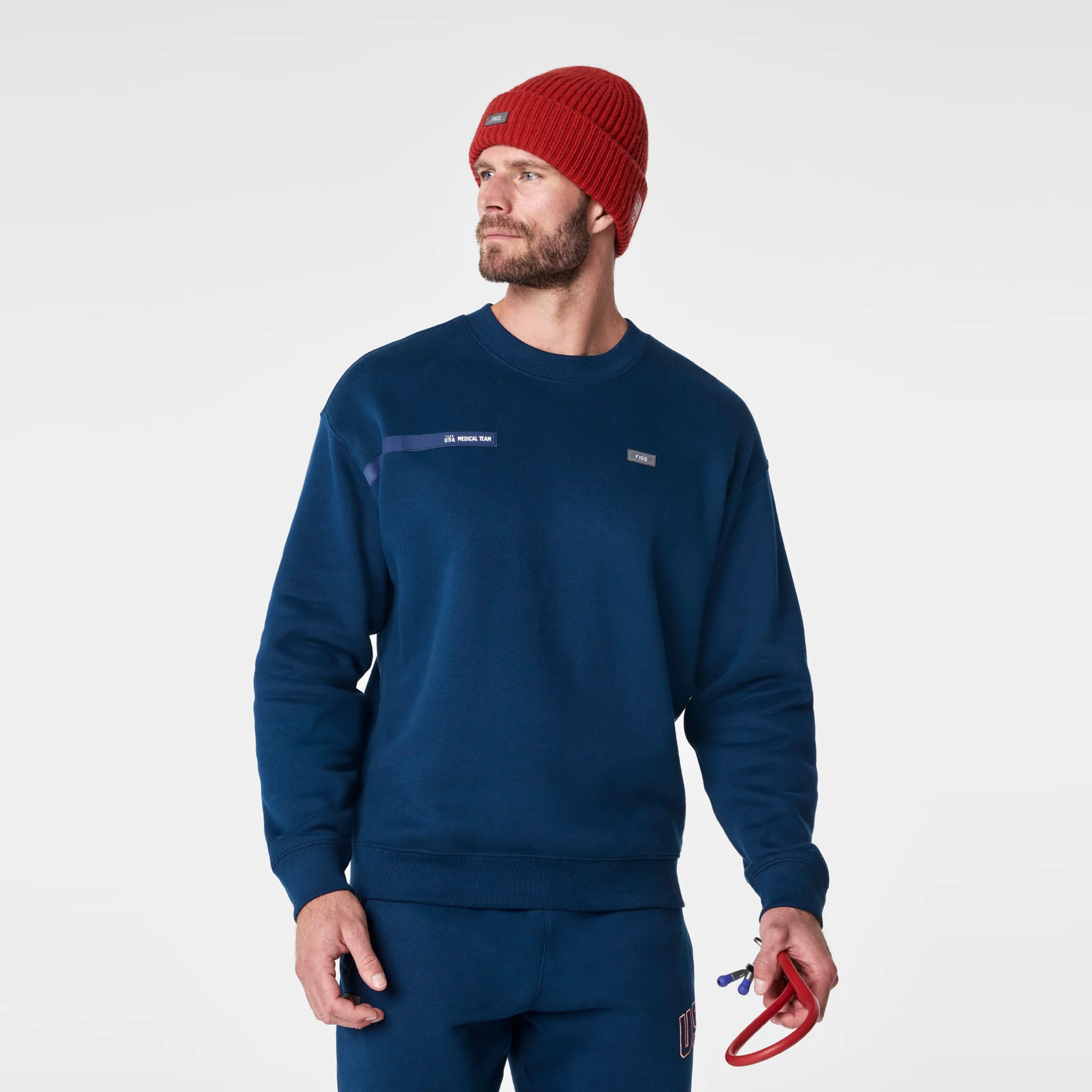 unisex Team USA Red FIGS x Team USA - Knitted Beanie - Image 6