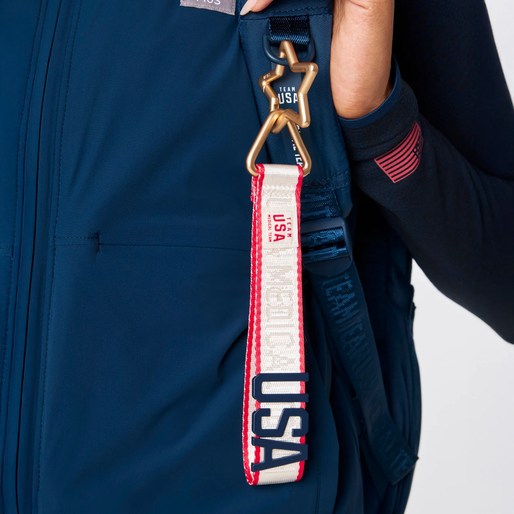 unisex Off White FIGS x Team USA Star Keychain - Image 2