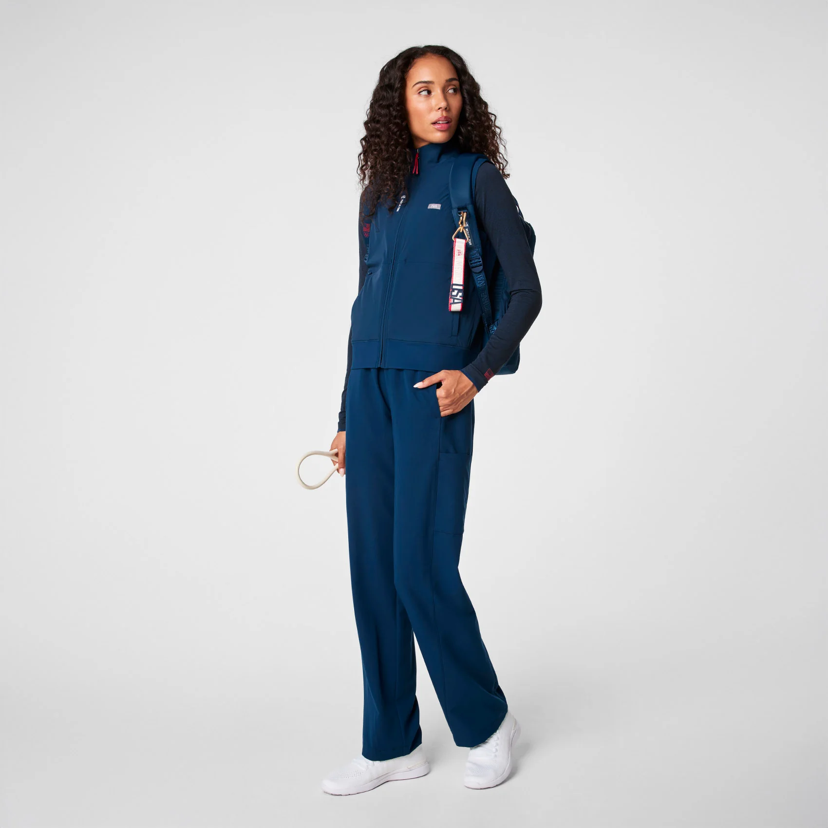 unisex Off White FIGS x Team USA Star Keychain - Image 3