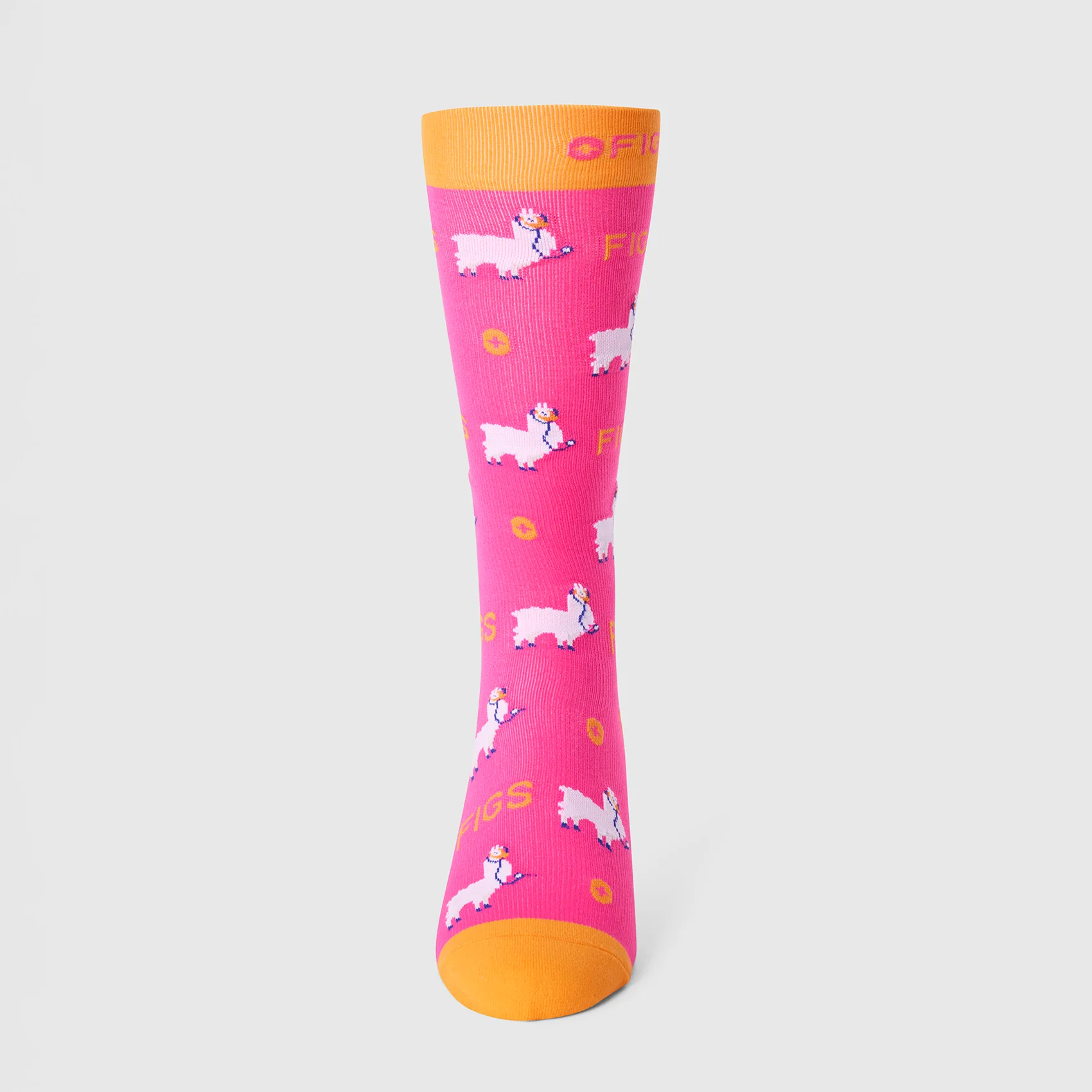 unisex Rapid Response Pink Trauma Llama - Compression Socks - Image 3