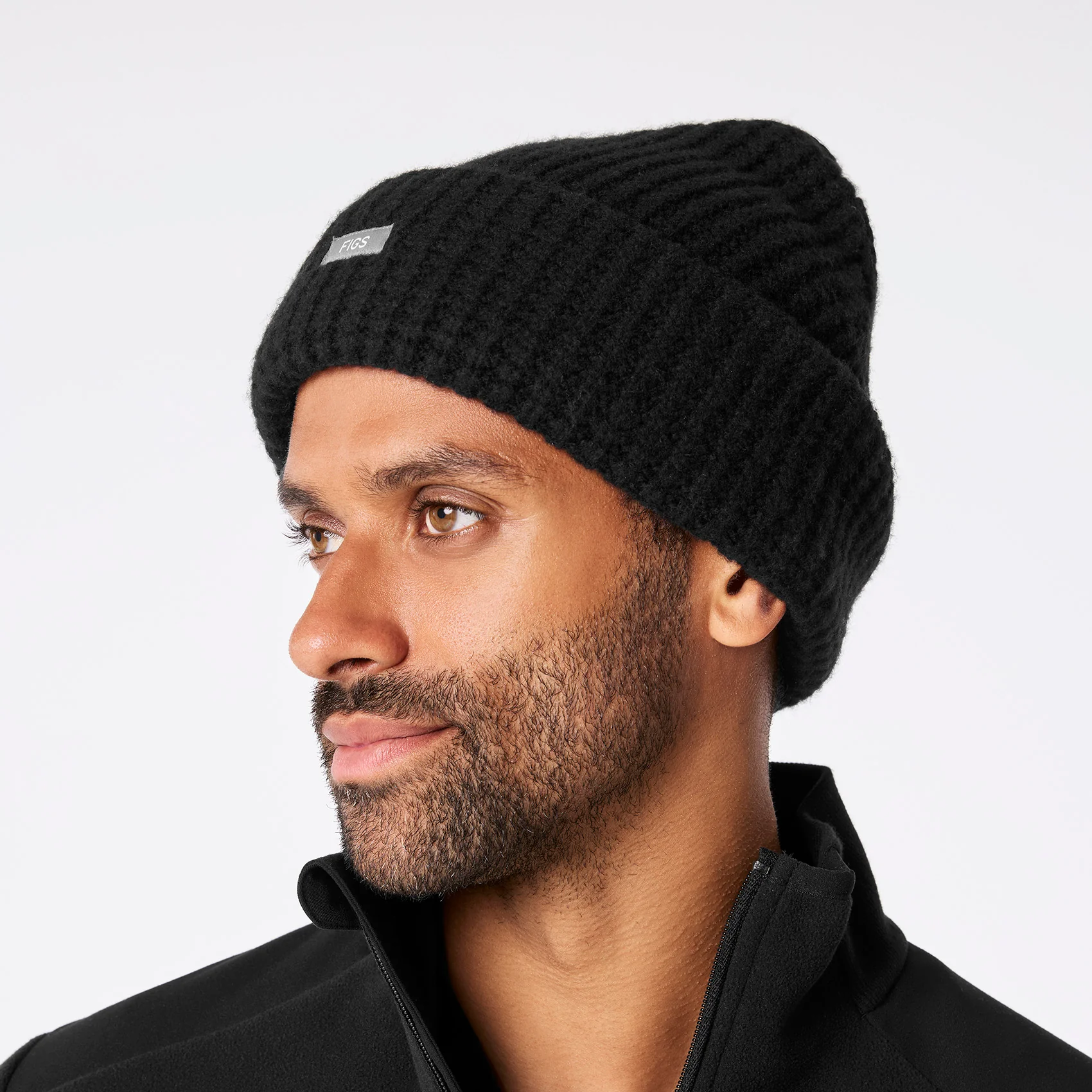 Black Waffle Beanie - Image 3