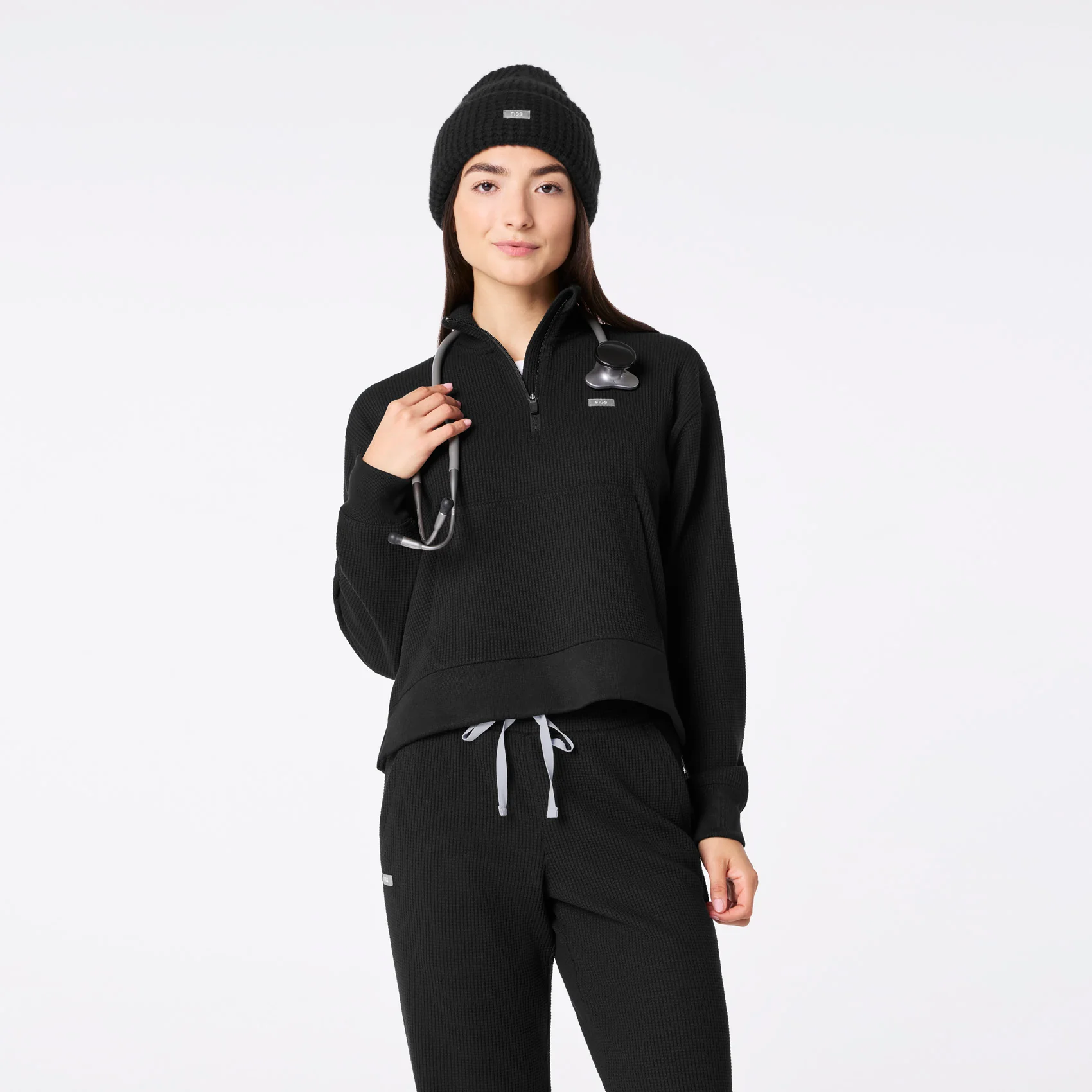 Black Waffle Beanie - Image 5