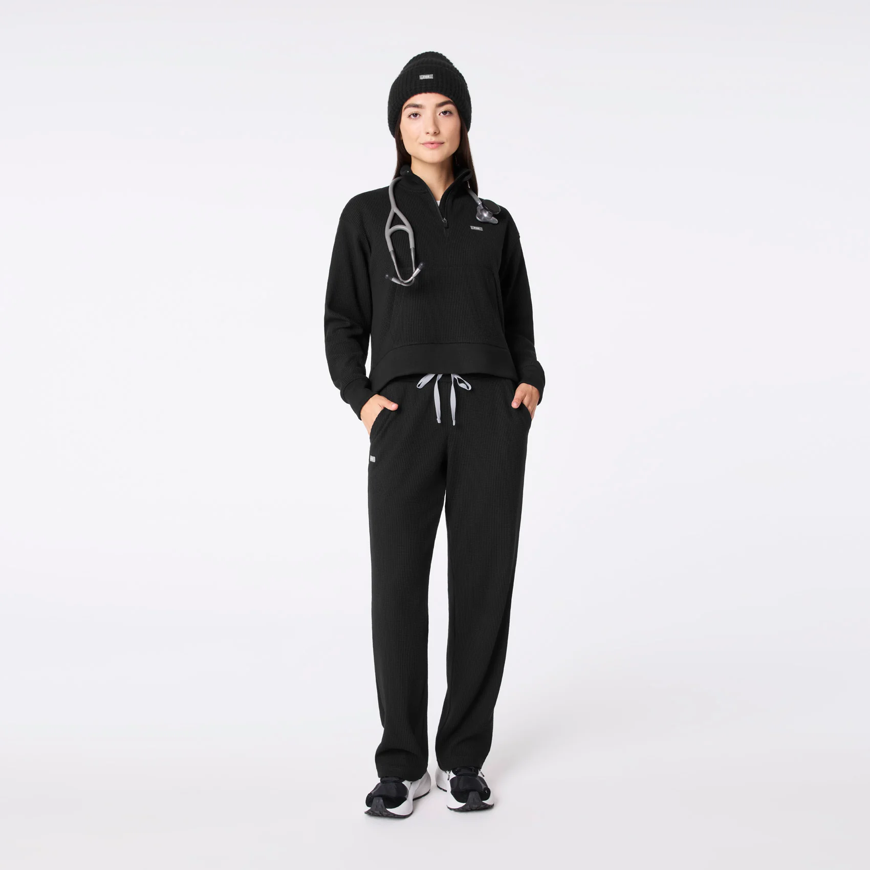 Black Waffle Beanie - Image 7