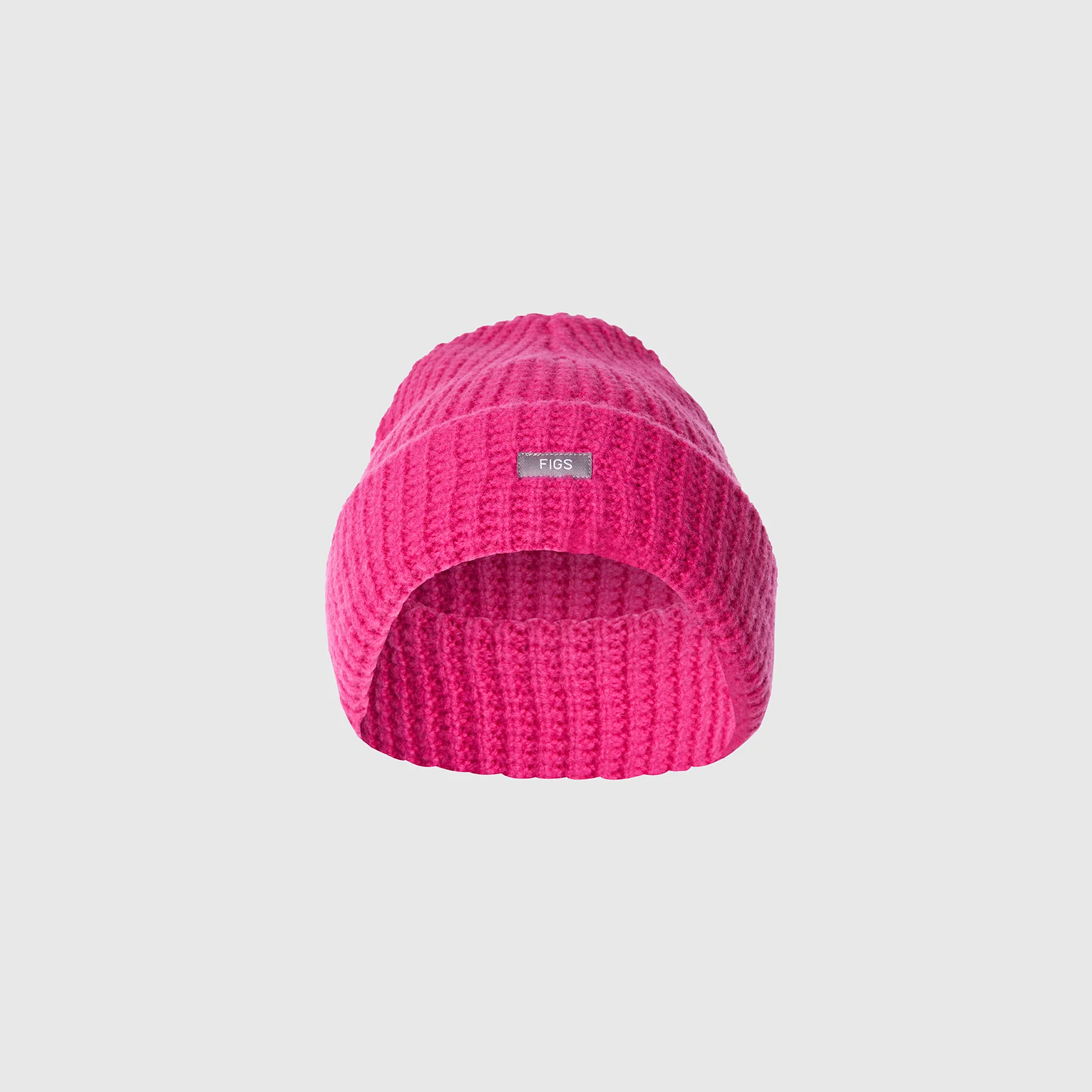 Shocking Pink Waffle Beanie - Image 2