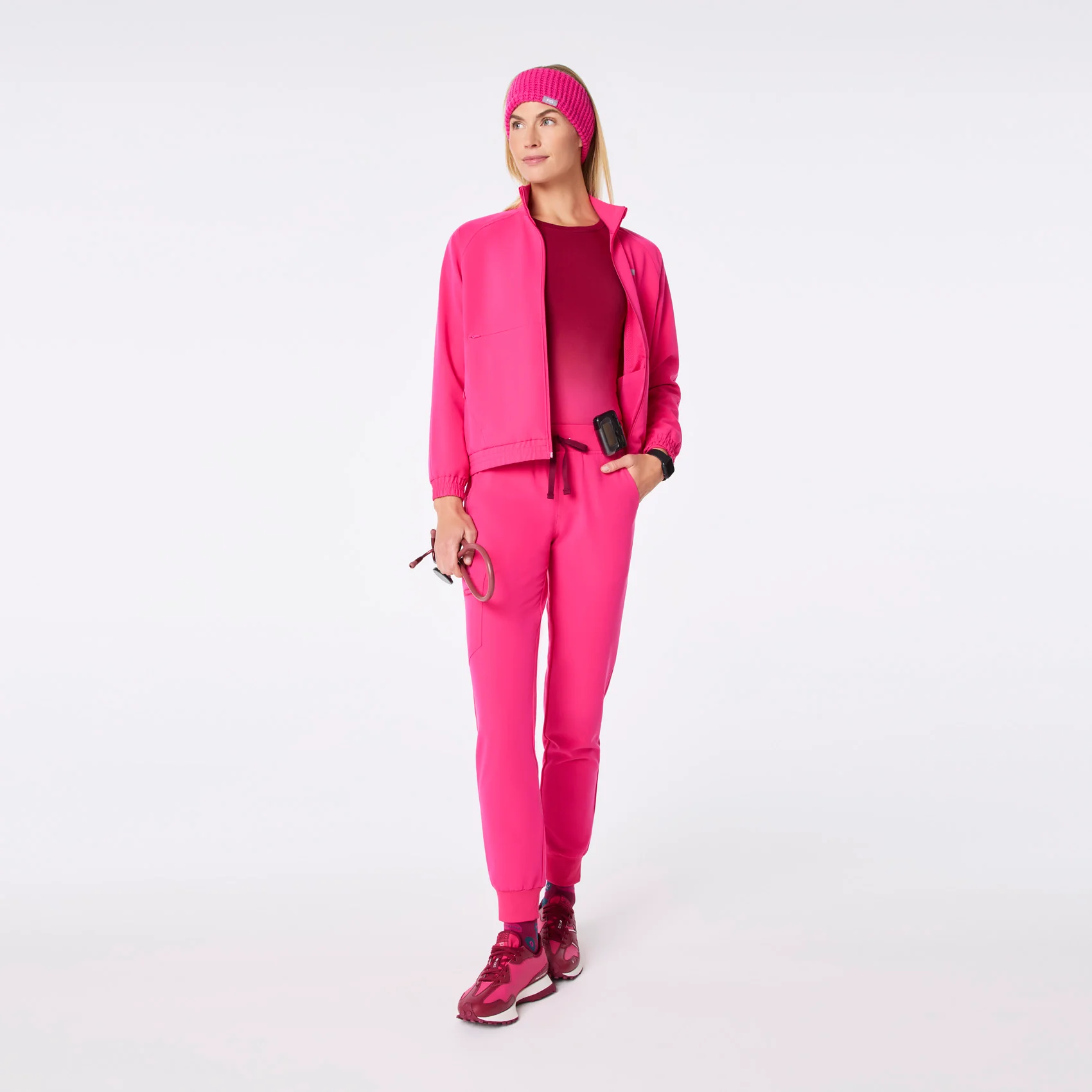 Shocking Pink Waffle Earwarmer - Image 5